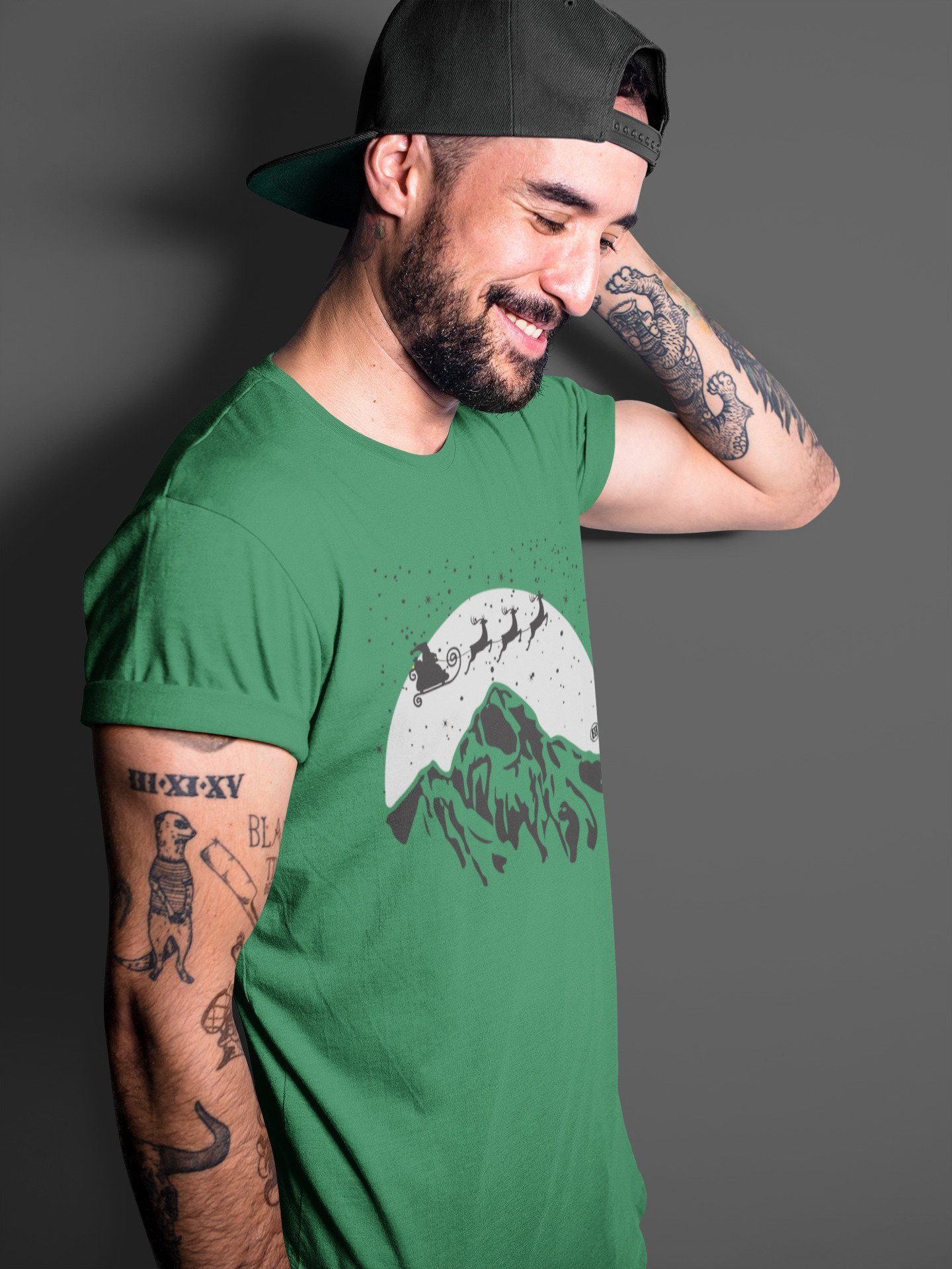 Santa Silhouette Unisex Tops - Air Jordan 3 Pine Green