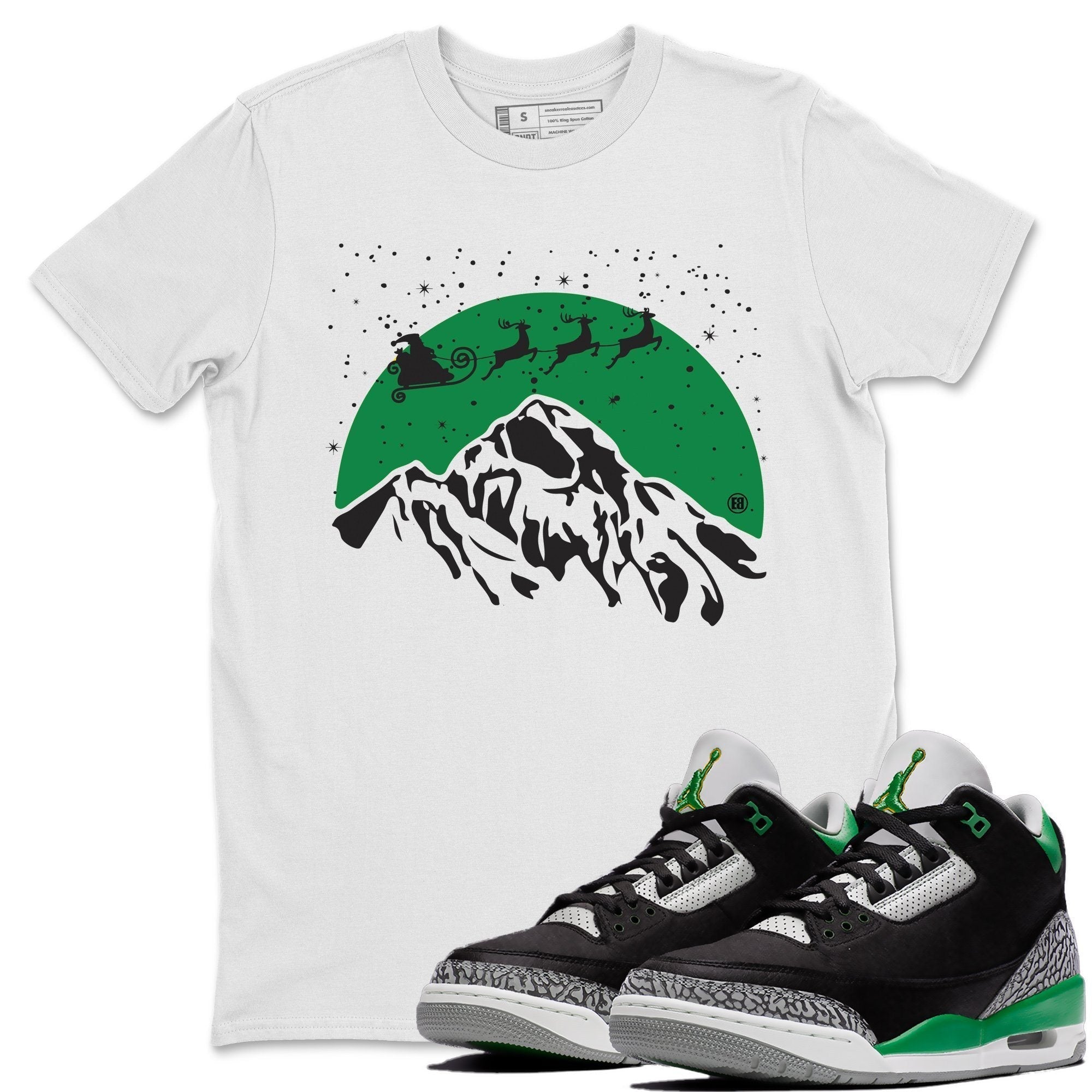 Santa Silhouette Unisex Tops - Air Jordan 3 Pine Green