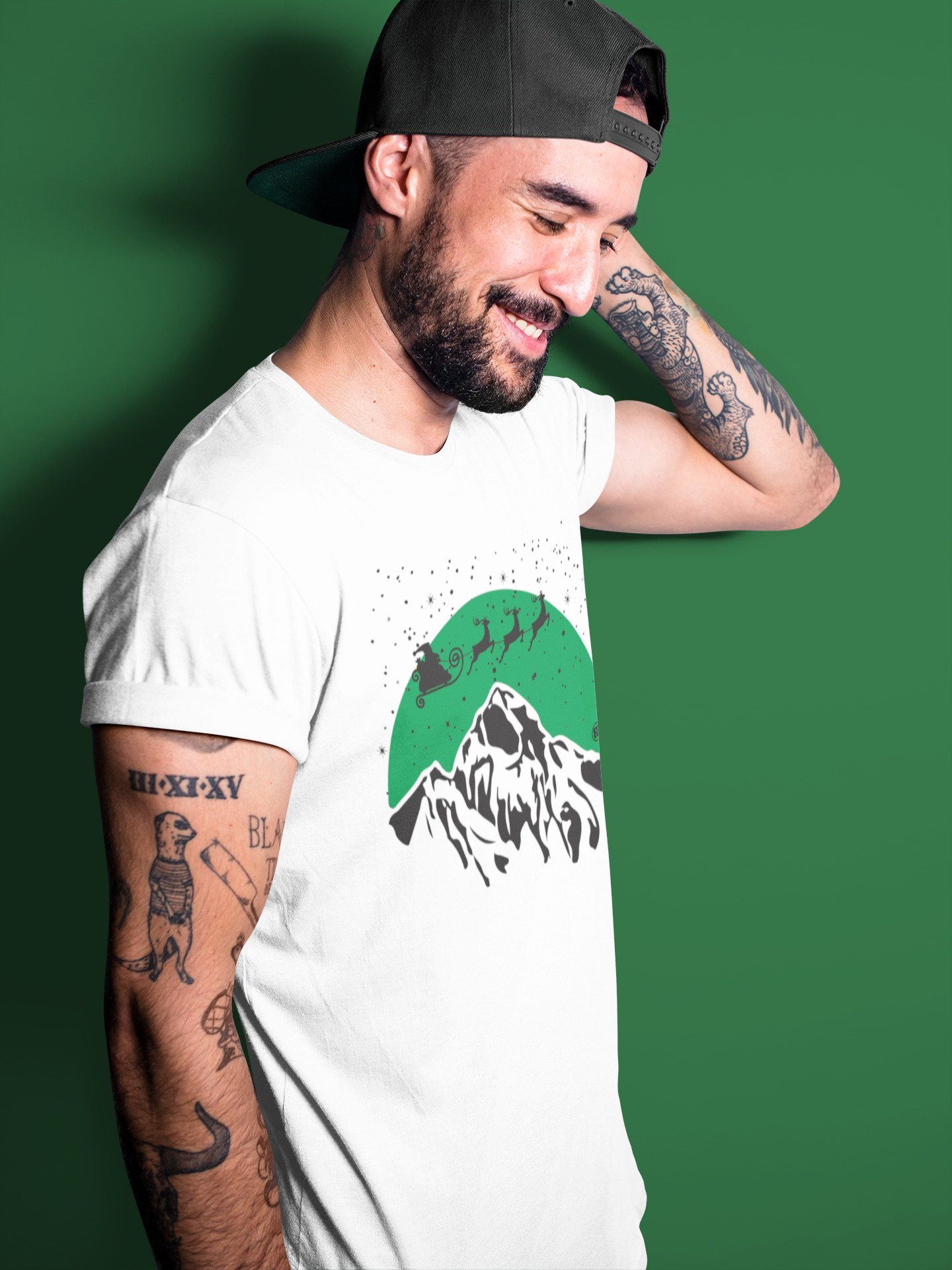 Santa Silhouette Unisex Tops - Air Jordan 3 Pine Green