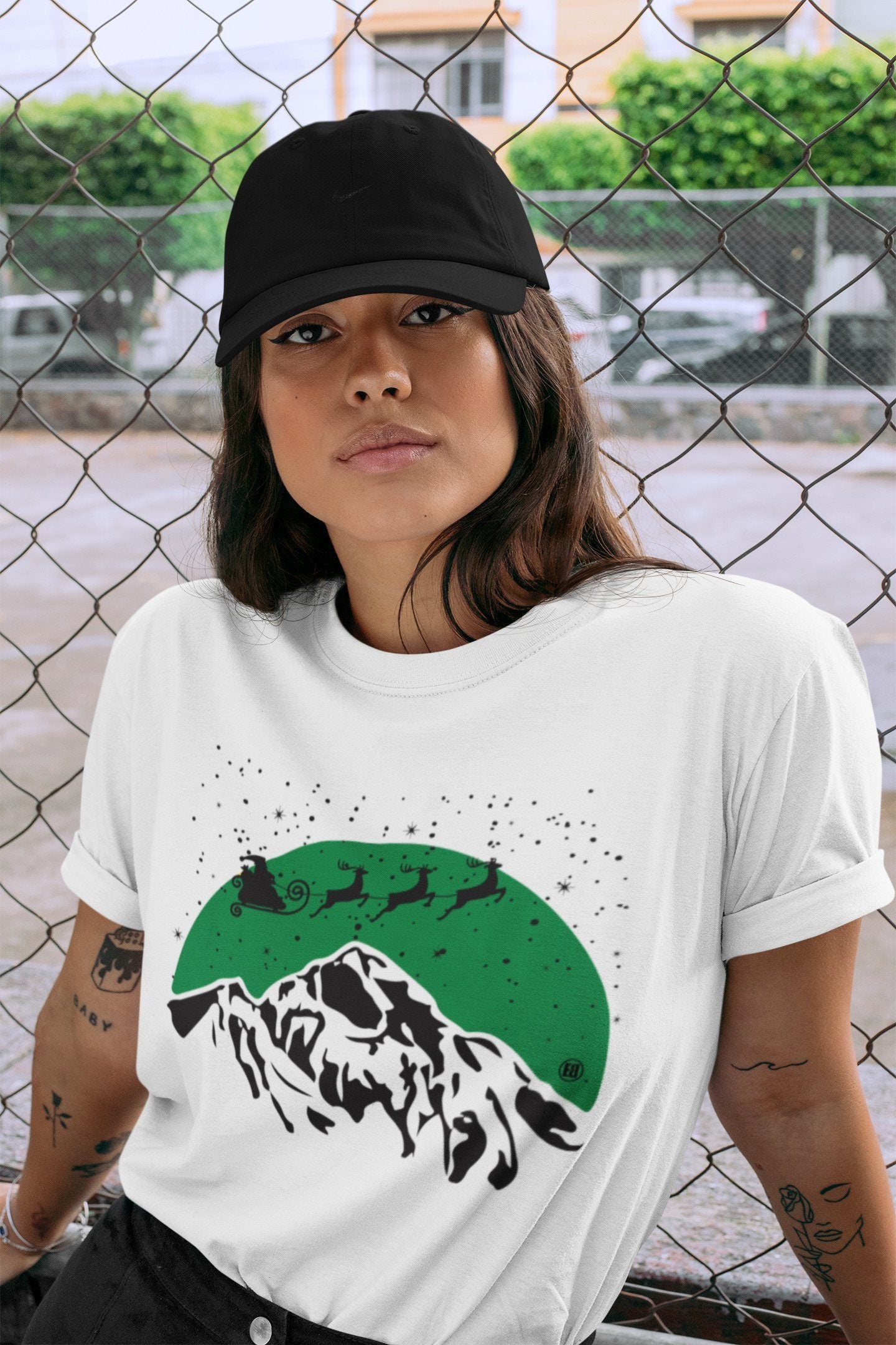 Santa Silhouette Unisex Tops - Air Jordan 3 Pine Green