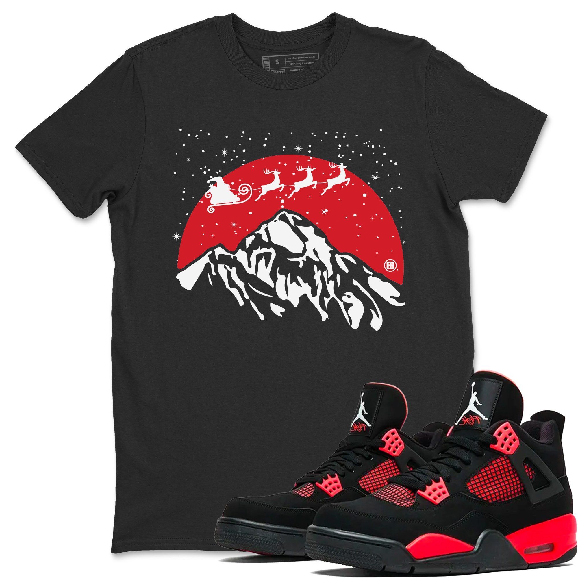 Santa Silhouette Unisex Tops - Air Jordan 4 Red Thunder