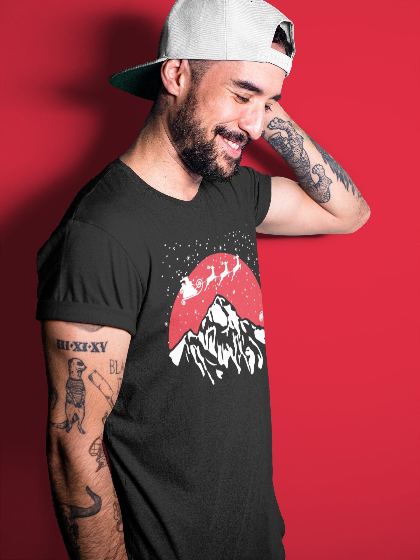 Santa Silhouette Unisex Tops - Air Jordan 4 Red Thunder