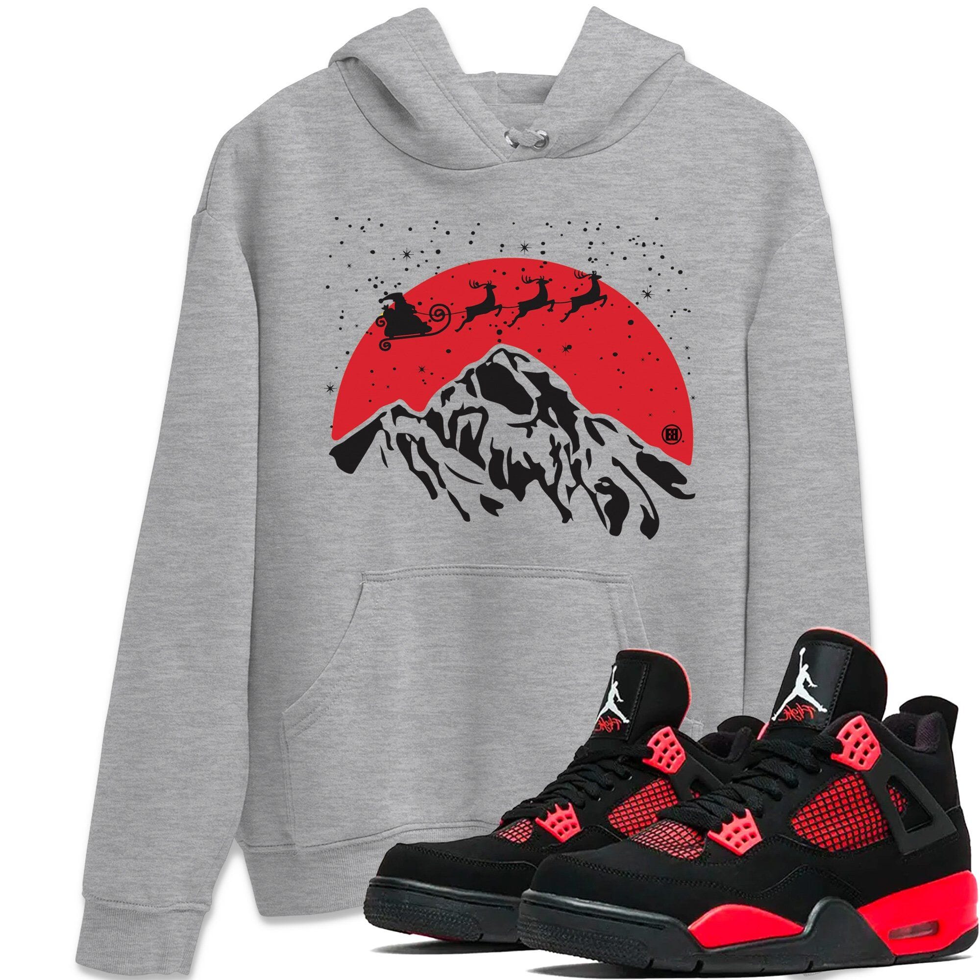Santa Silhouette Unisex Tops - Air Jordan 4 Red Thunder