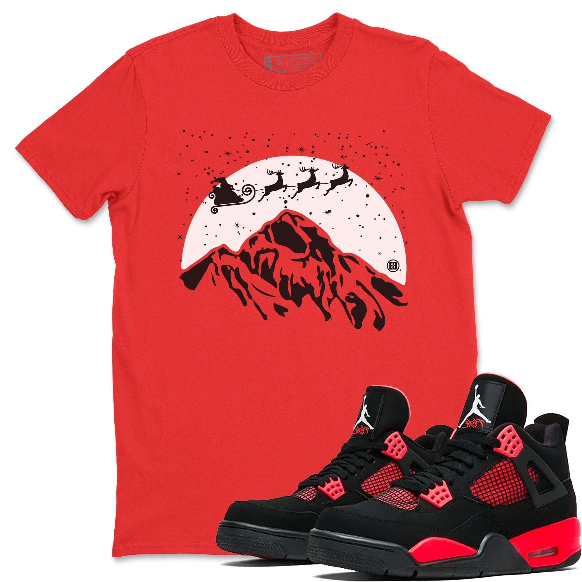 Santa Silhouette Unisex Tops - Air Jordan 4 Red Thunder