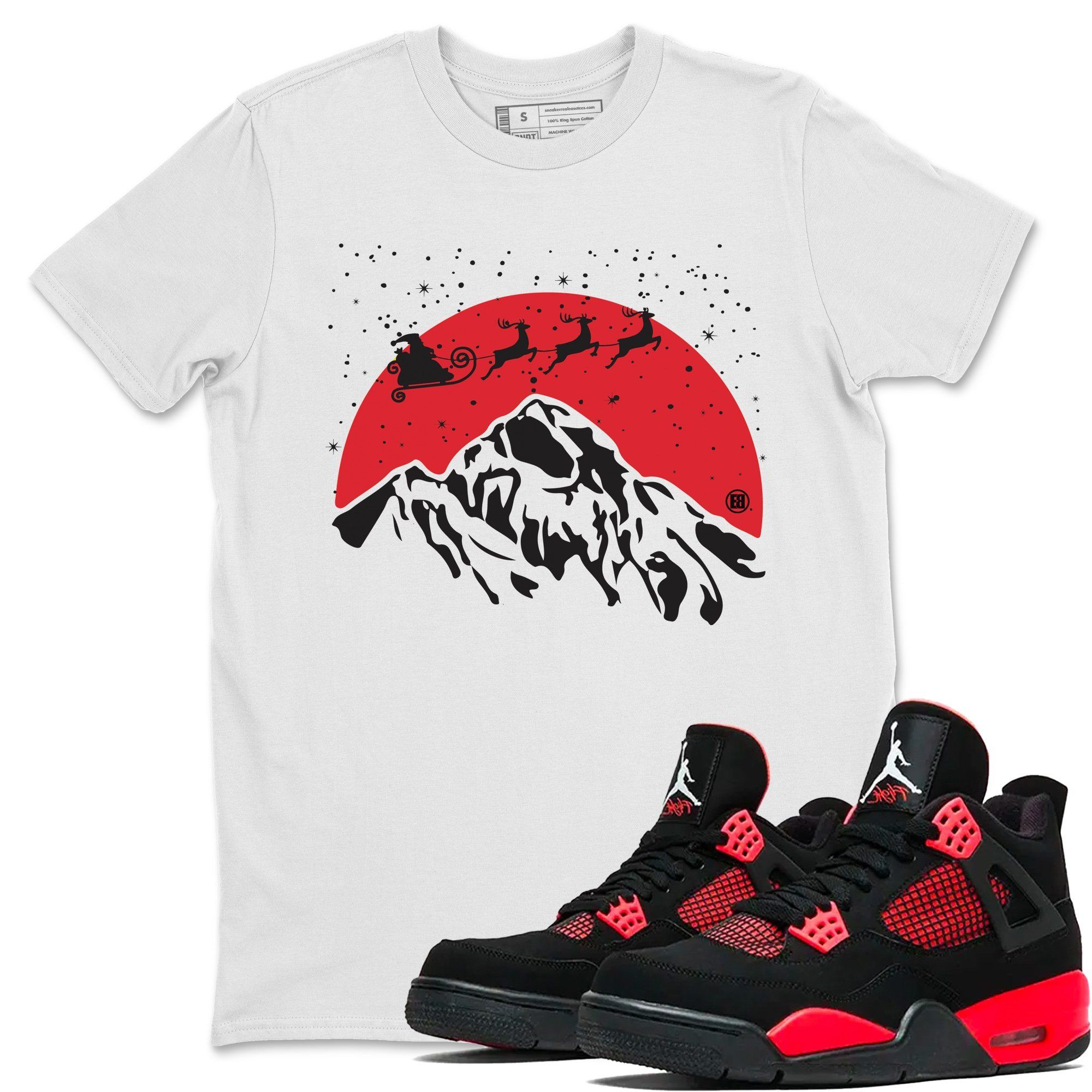 Santa Silhouette Unisex Tops - Air Jordan 4 Red Thunder