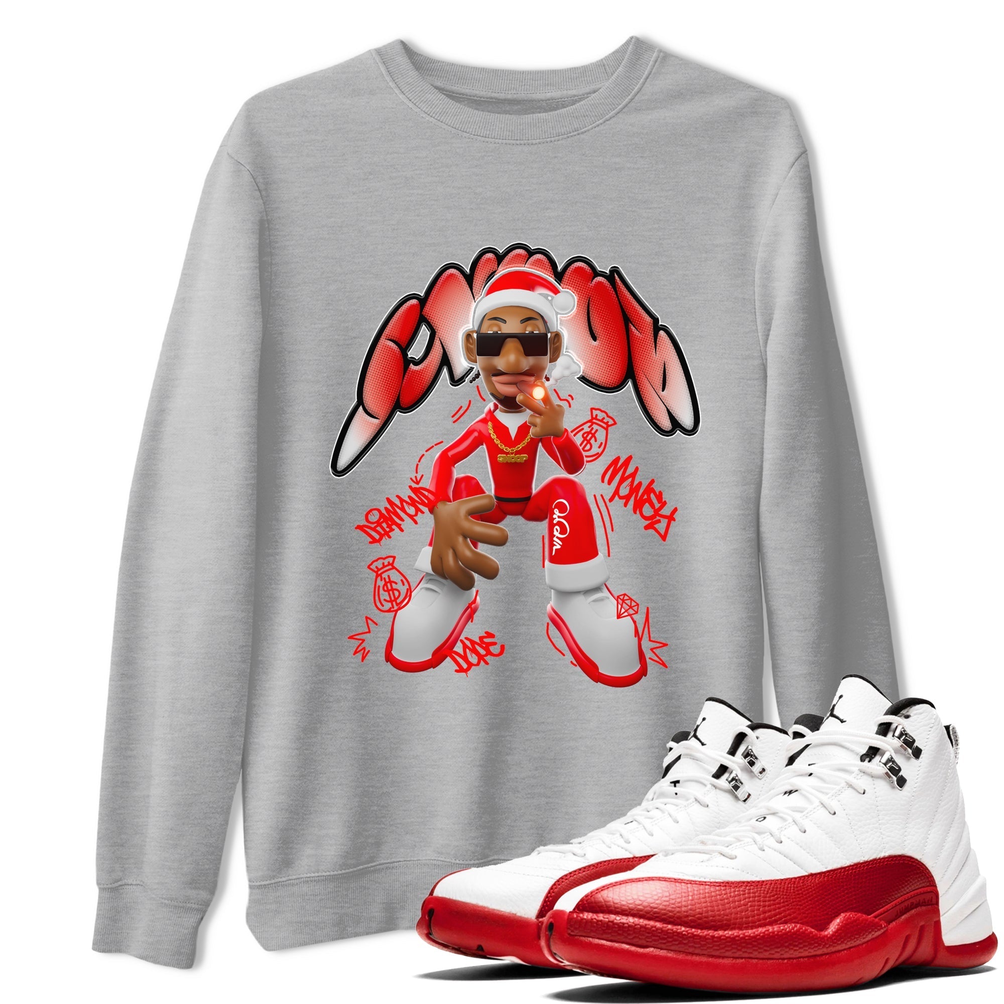 Santa Snoop snkmatch Tee - Air Jordan 12 Cherry