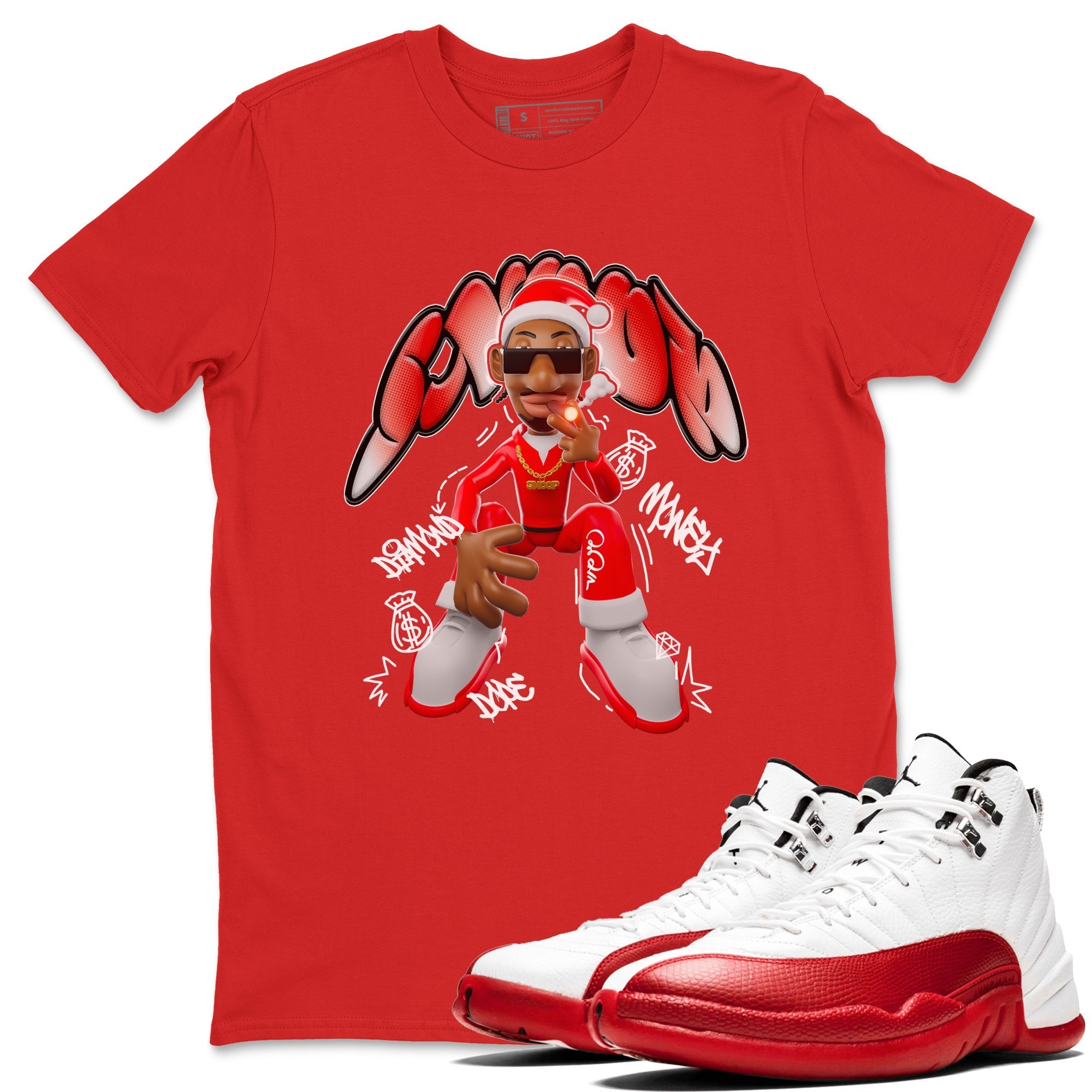 Santa Snoop snkmatch Tee - Air Jordan 12 Cherry