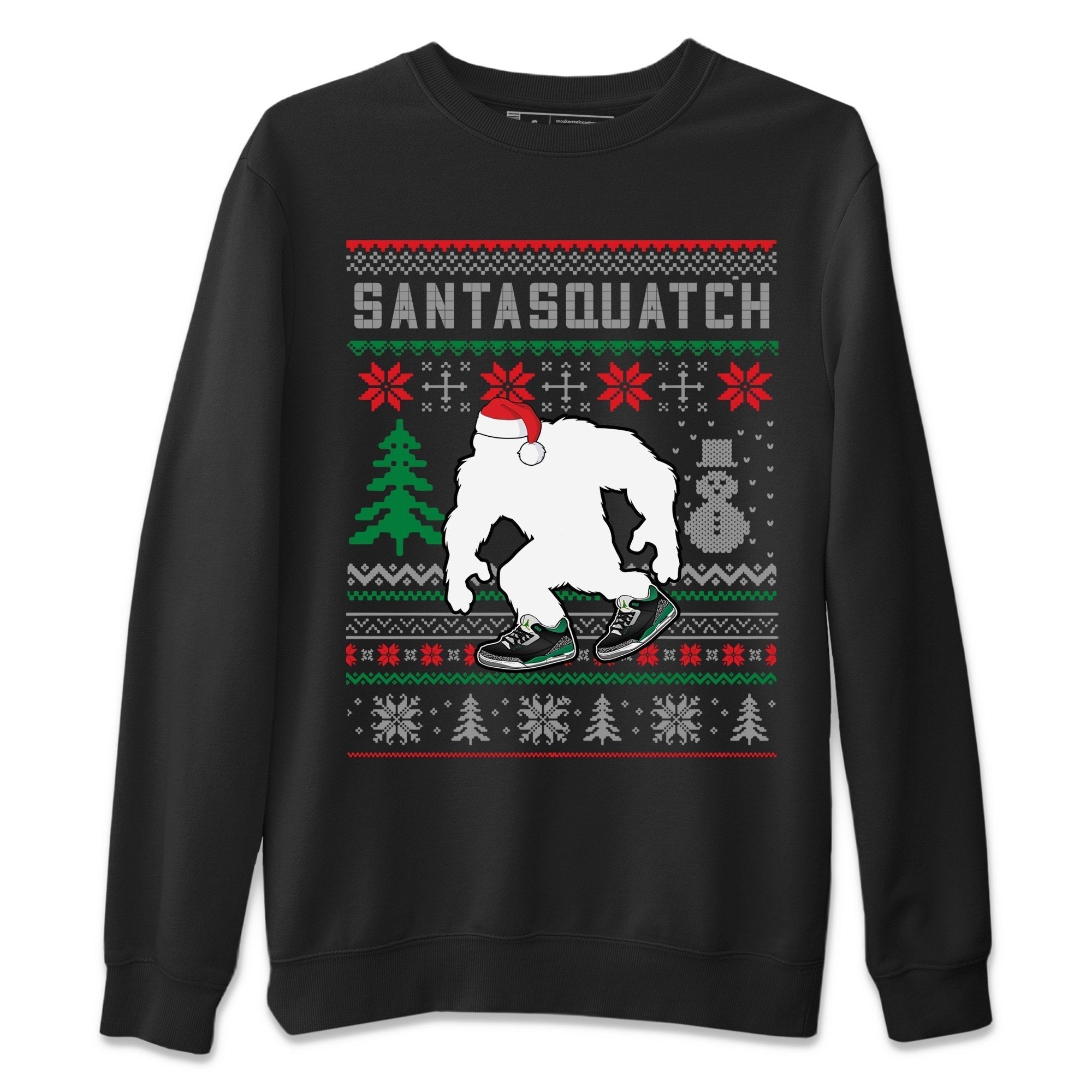 Santa Squatch Unisex Tops - Air Jordan 3 Pine Green