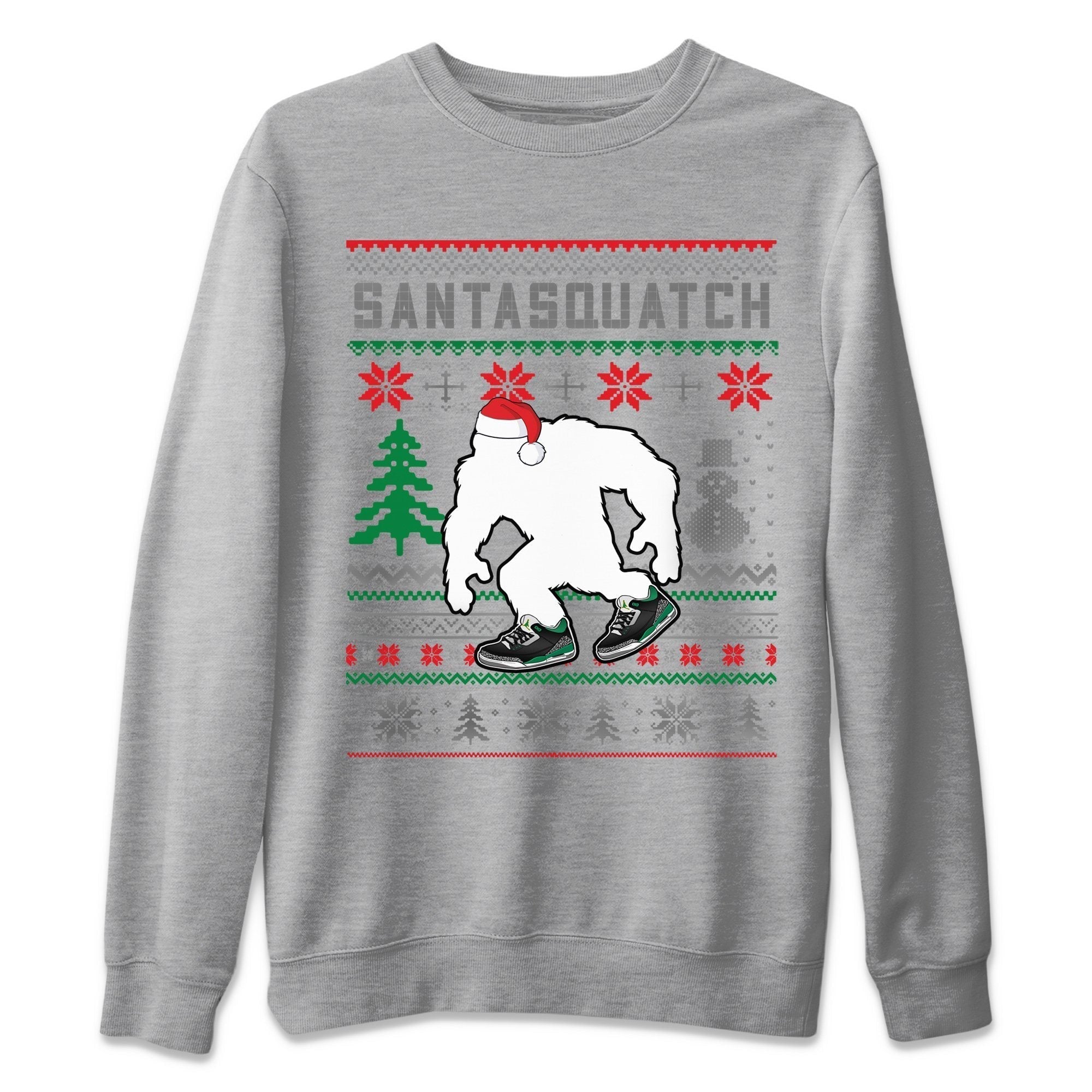 Santa Squatch Unisex Tops - Air Jordan 3 Pine Green