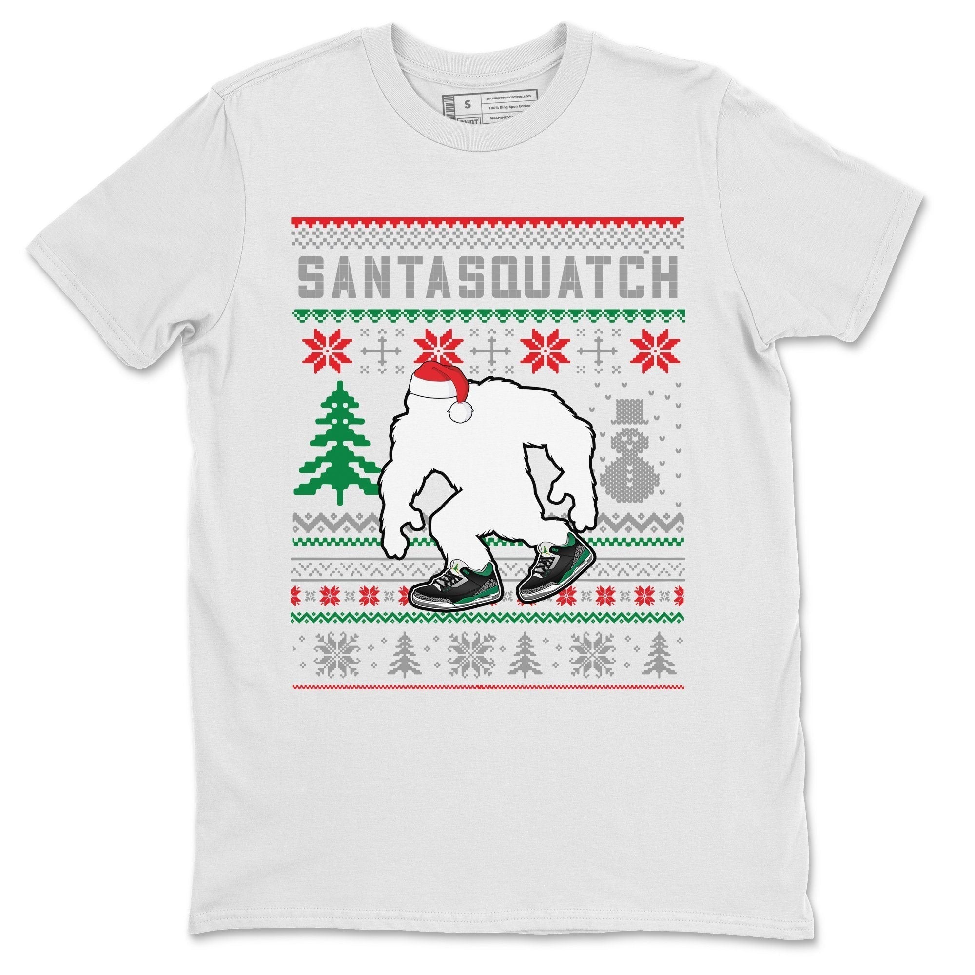 Santa Squatch Unisex Tops - Air Jordan 3 Pine Green