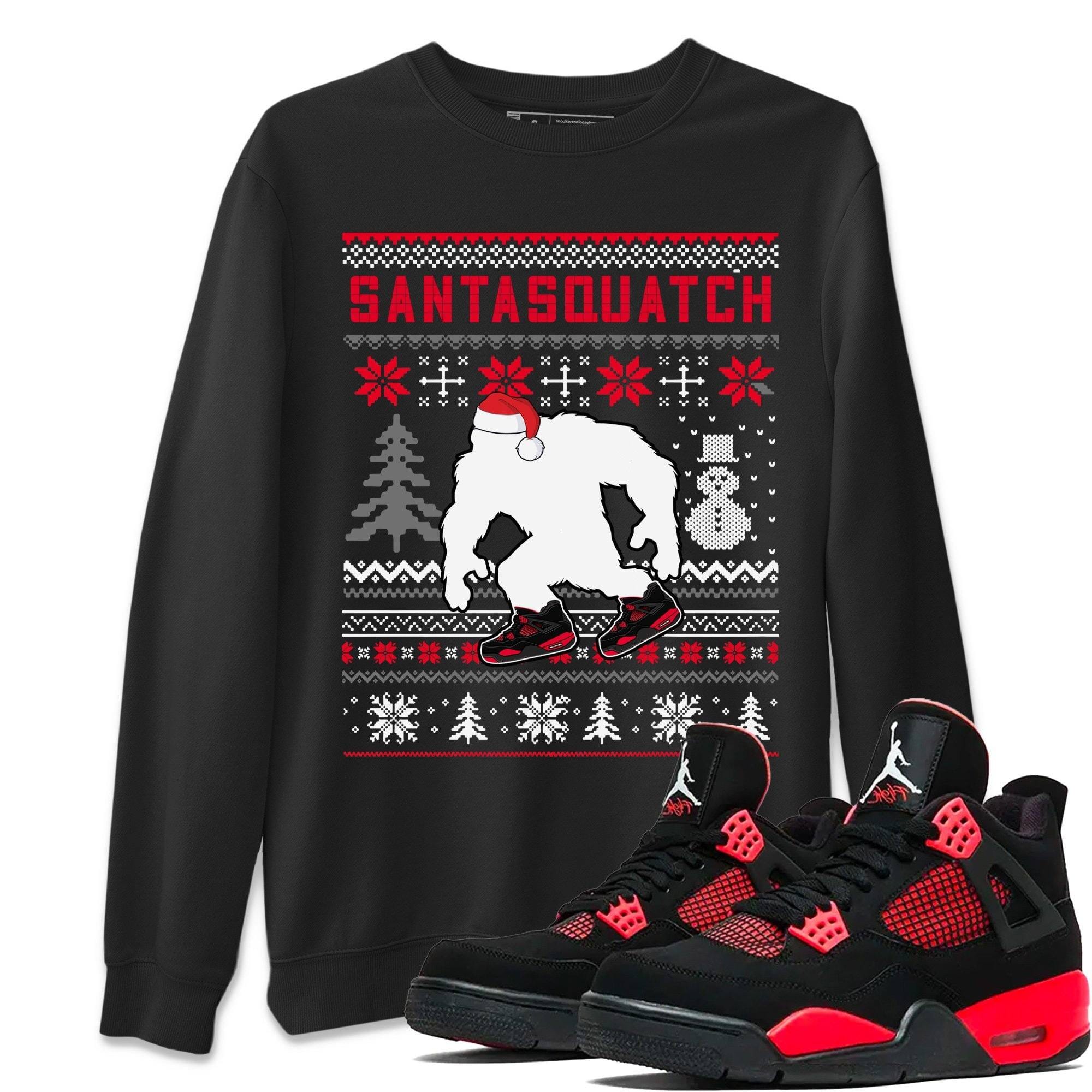 Santa Squatch Unisex Tops - Air Jordan 4 Red Thunder