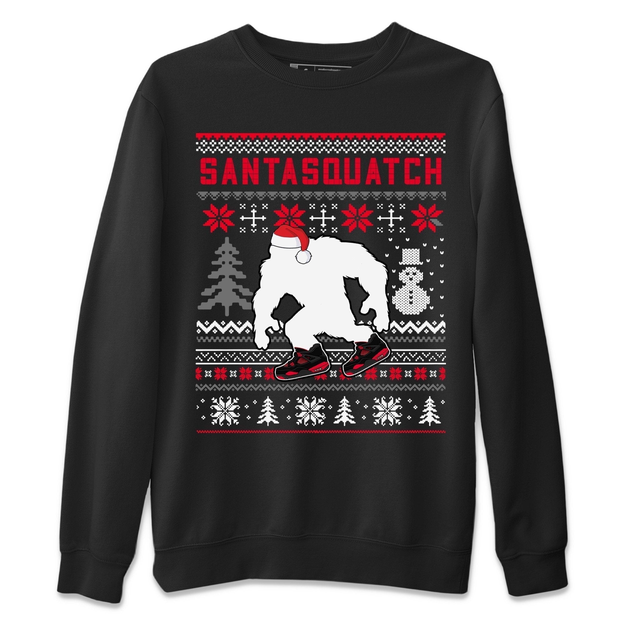 Santa Squatch Unisex Tops - Air Jordan 4 Red Thunder