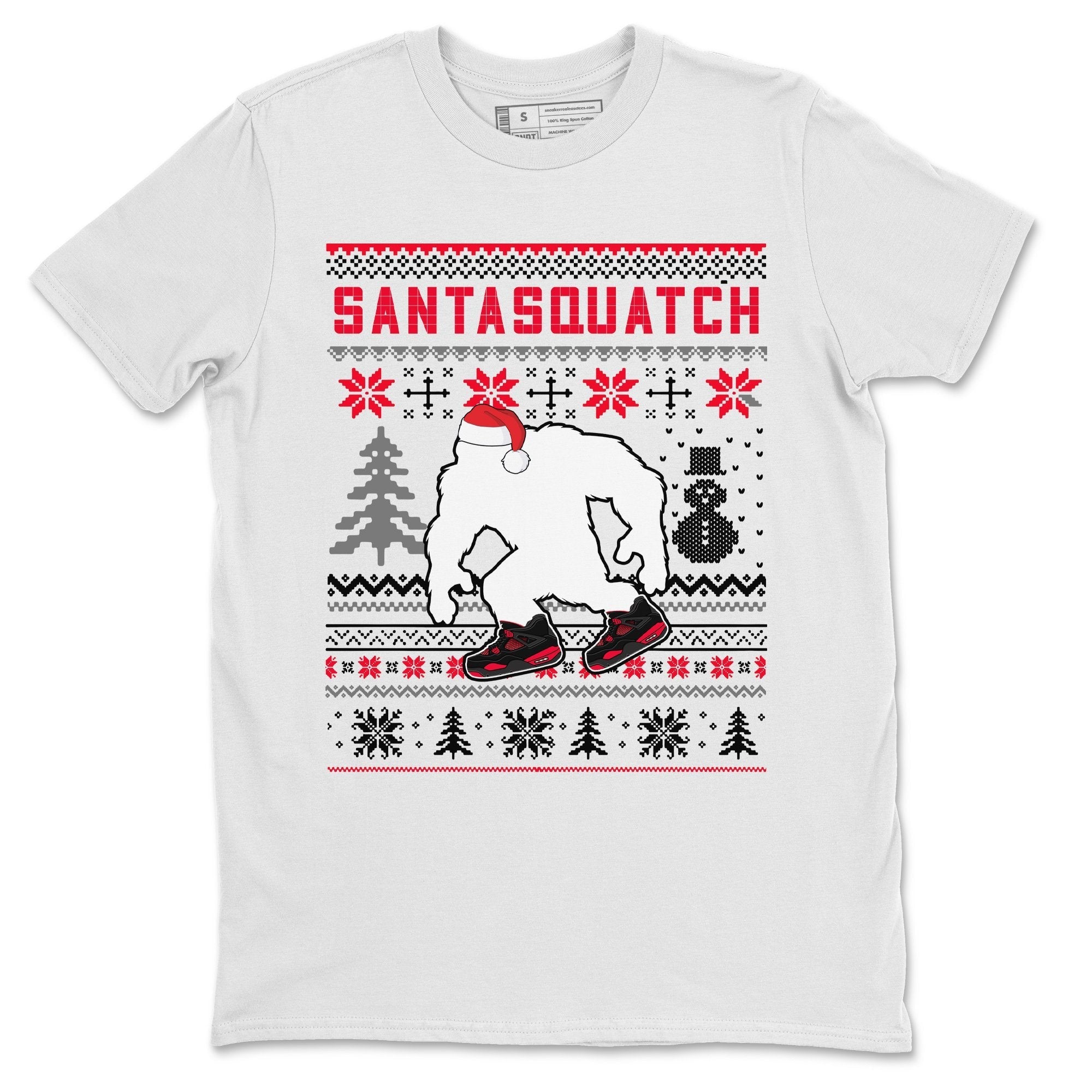 Santa Squatch Unisex Tops - Air Jordan 4 Red Thunder