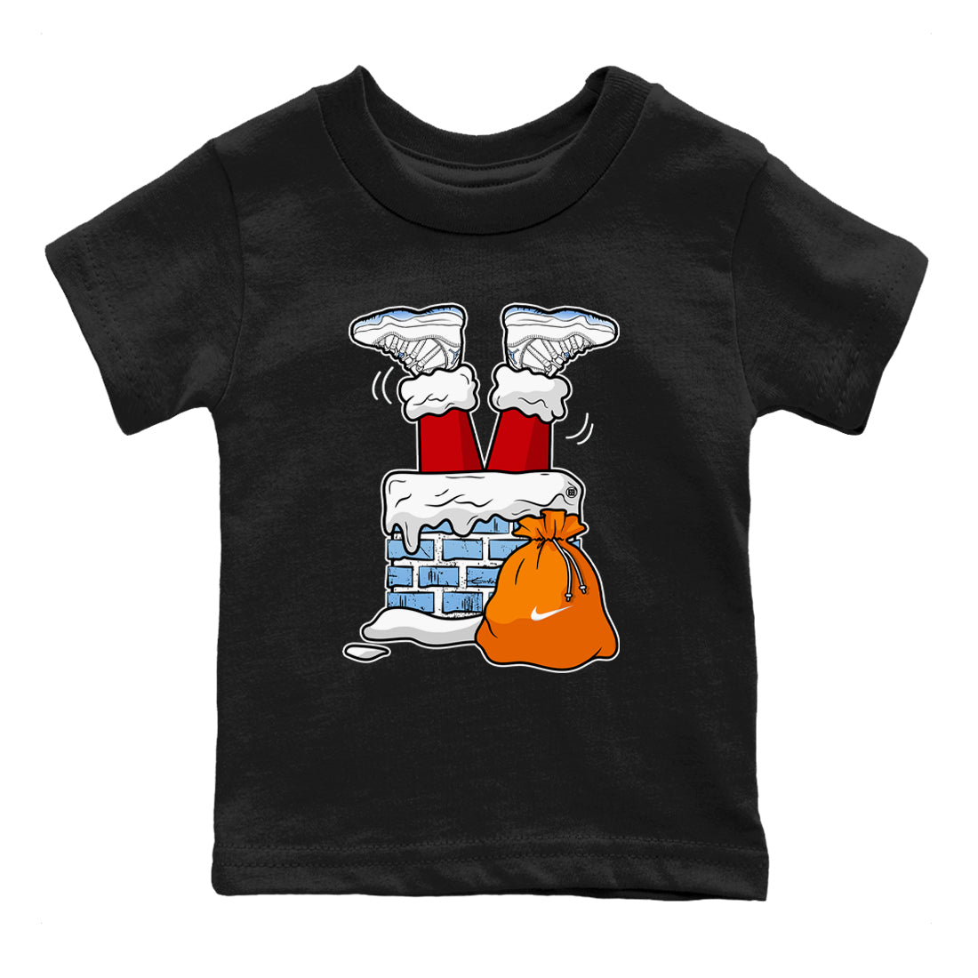 Santa Stuck In Chimney snkmatch Tees Kids - Air Jordan 11 Legend Blue
