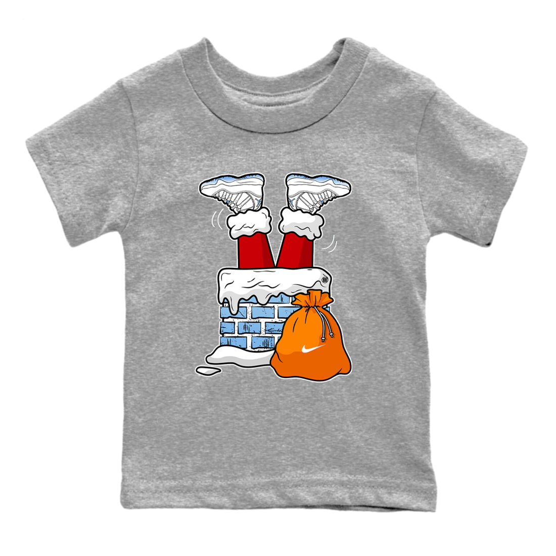 Santa Stuck In Chimney snkmatch Tees Kids - Air Jordan 11 Legend Blue