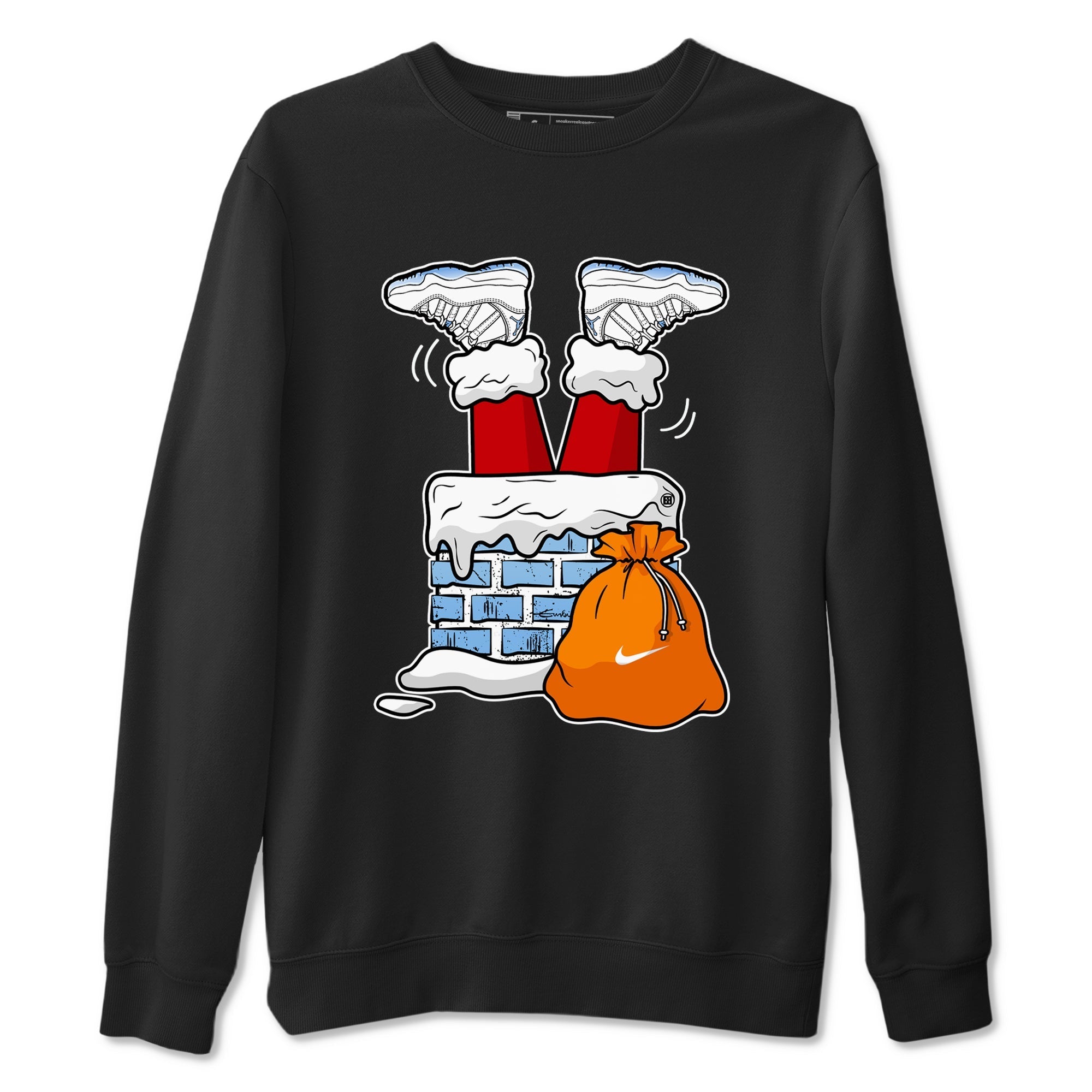 Santa Stuck In Chimney snkmatch Tees - Air Jordan 11 Legend Blue