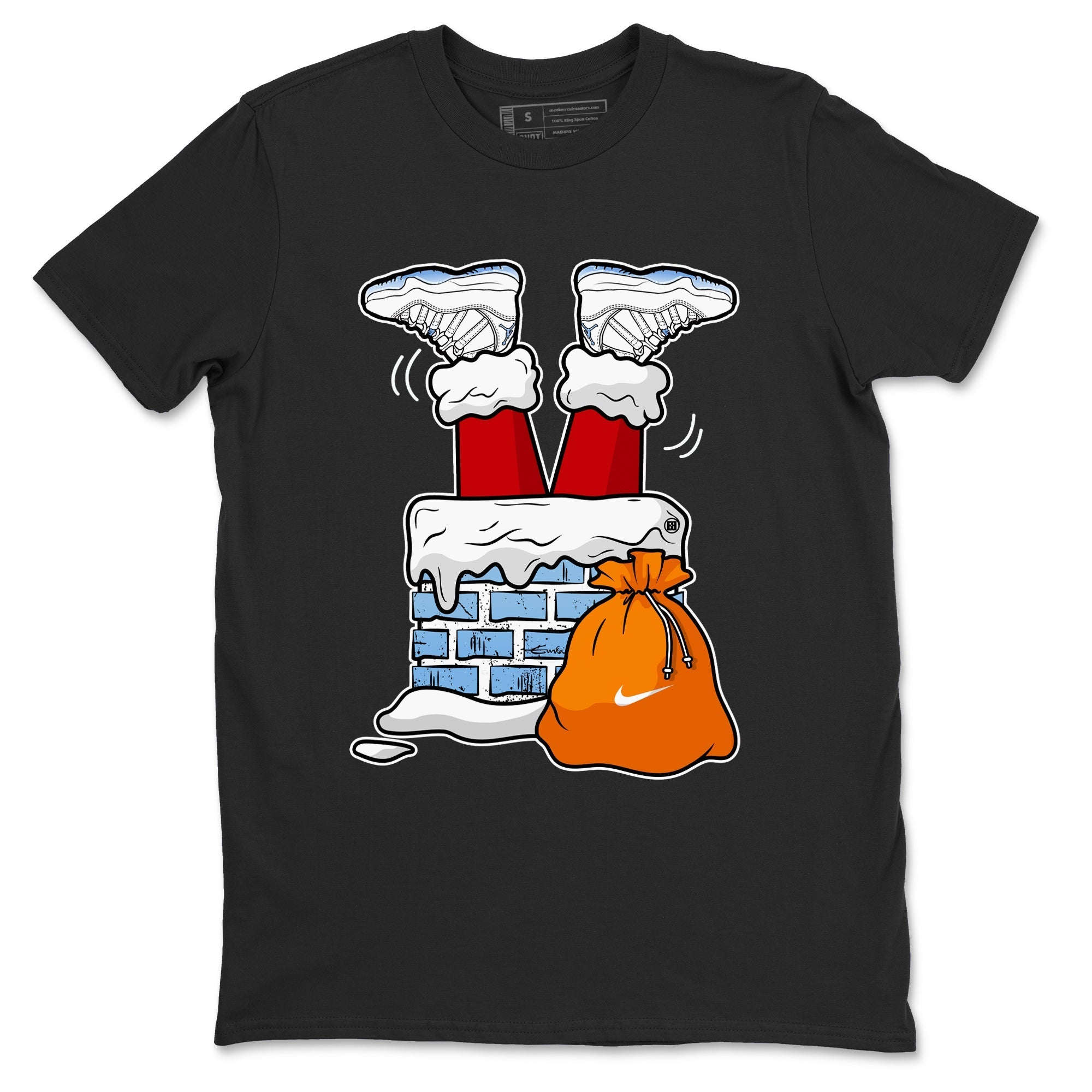 Santa Stuck In Chimney snkmatch Tees - Air Jordan 11 Legend Blue
