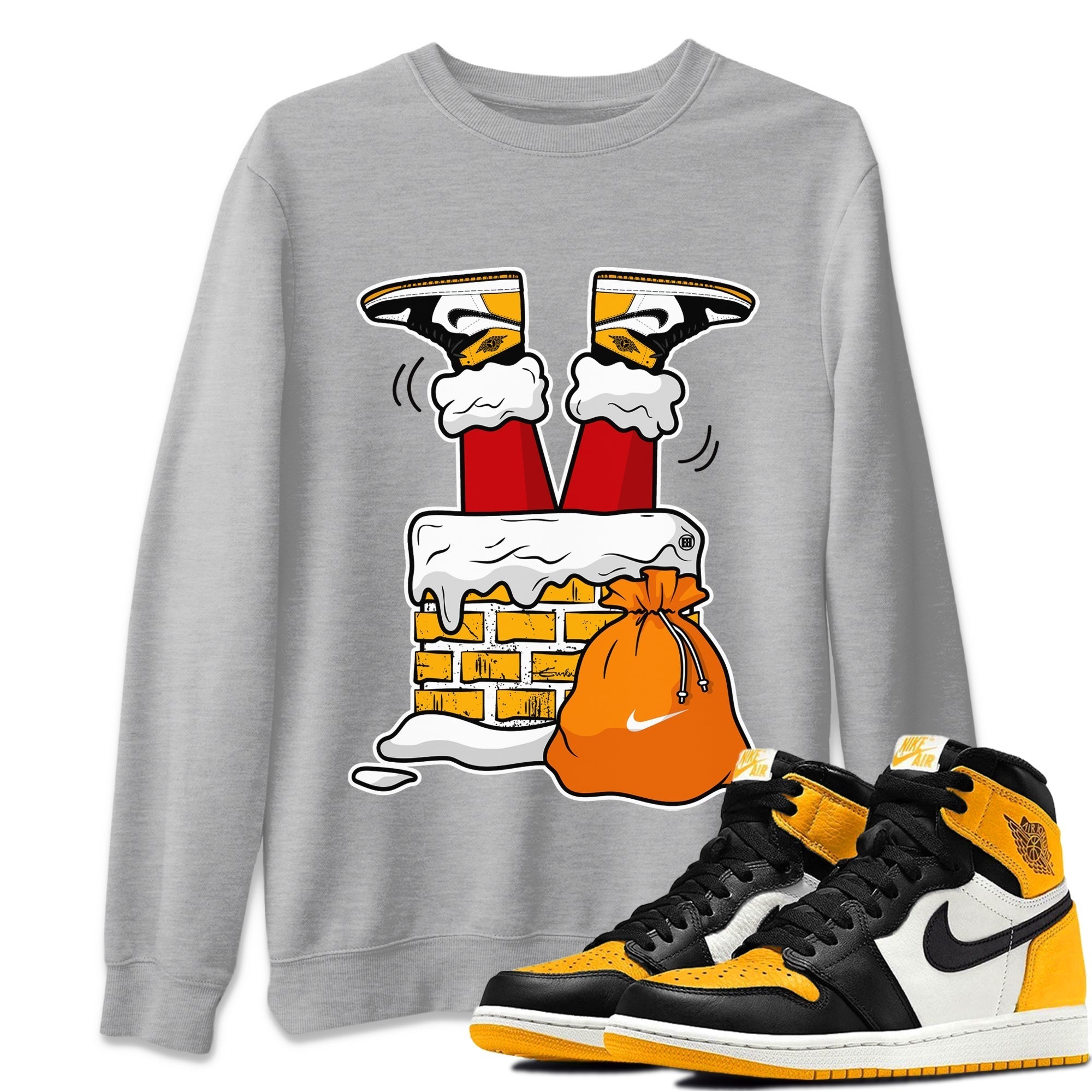 Santa Stuck In Chimney Unisex Tops - Air Jordan 1 Taxi