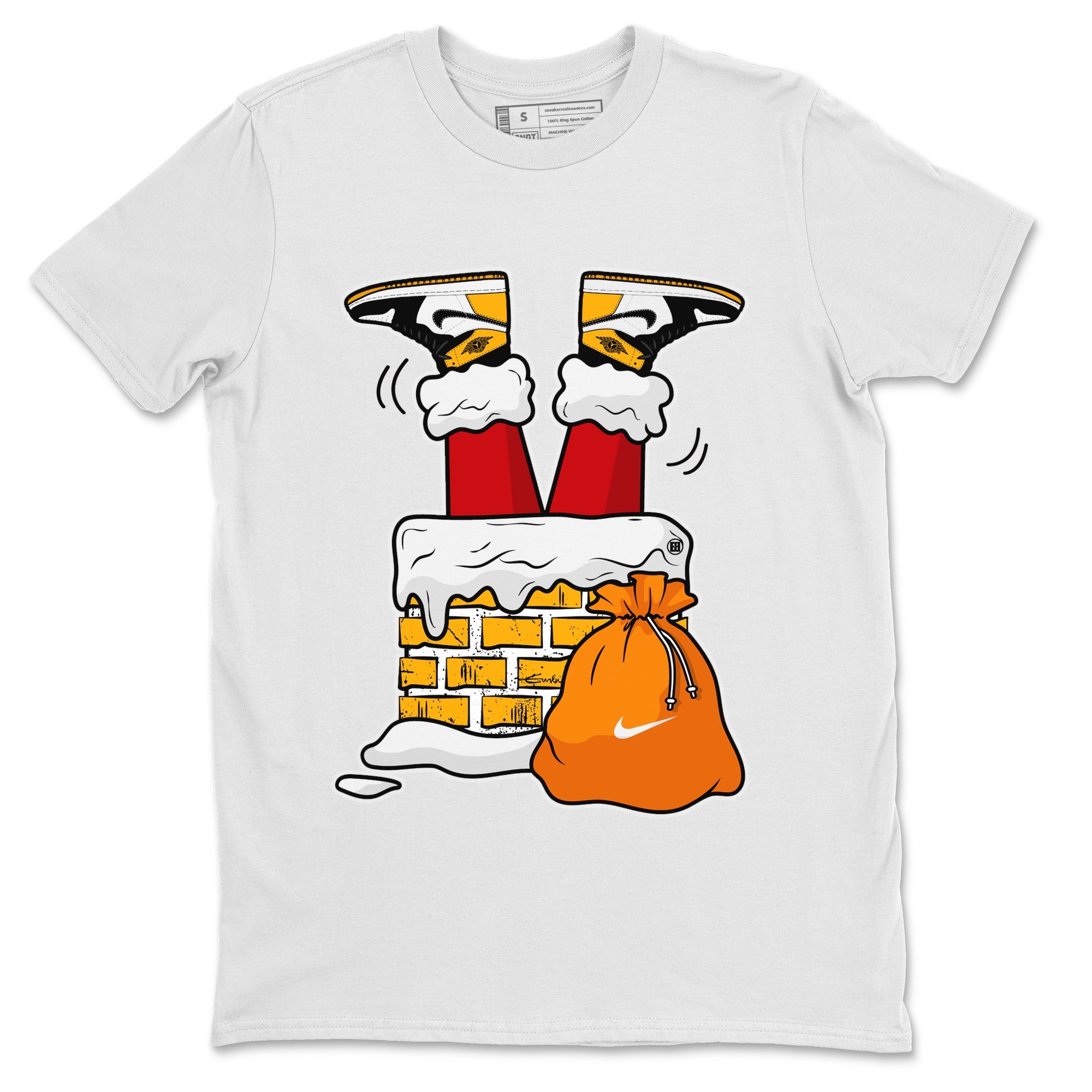 Santa Stuck In Chimney Unisex Tops - Air Jordan 1 Taxi
