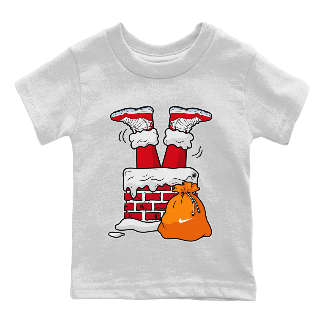 Santa Stuck In Chimney Kids Tops - Air Jordan 11 Cherry