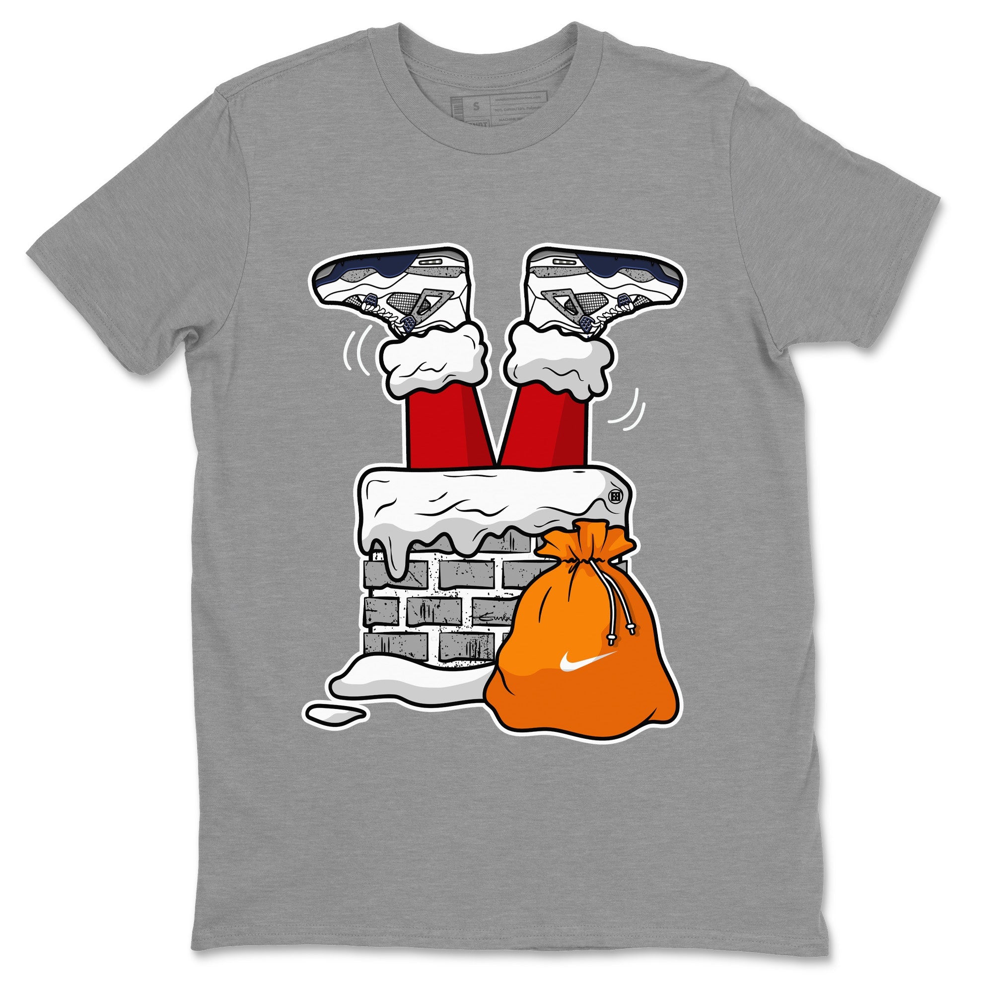 Santa Stuck In Chimney Unisex Tops - Air Jordan 4 Midnight Navy