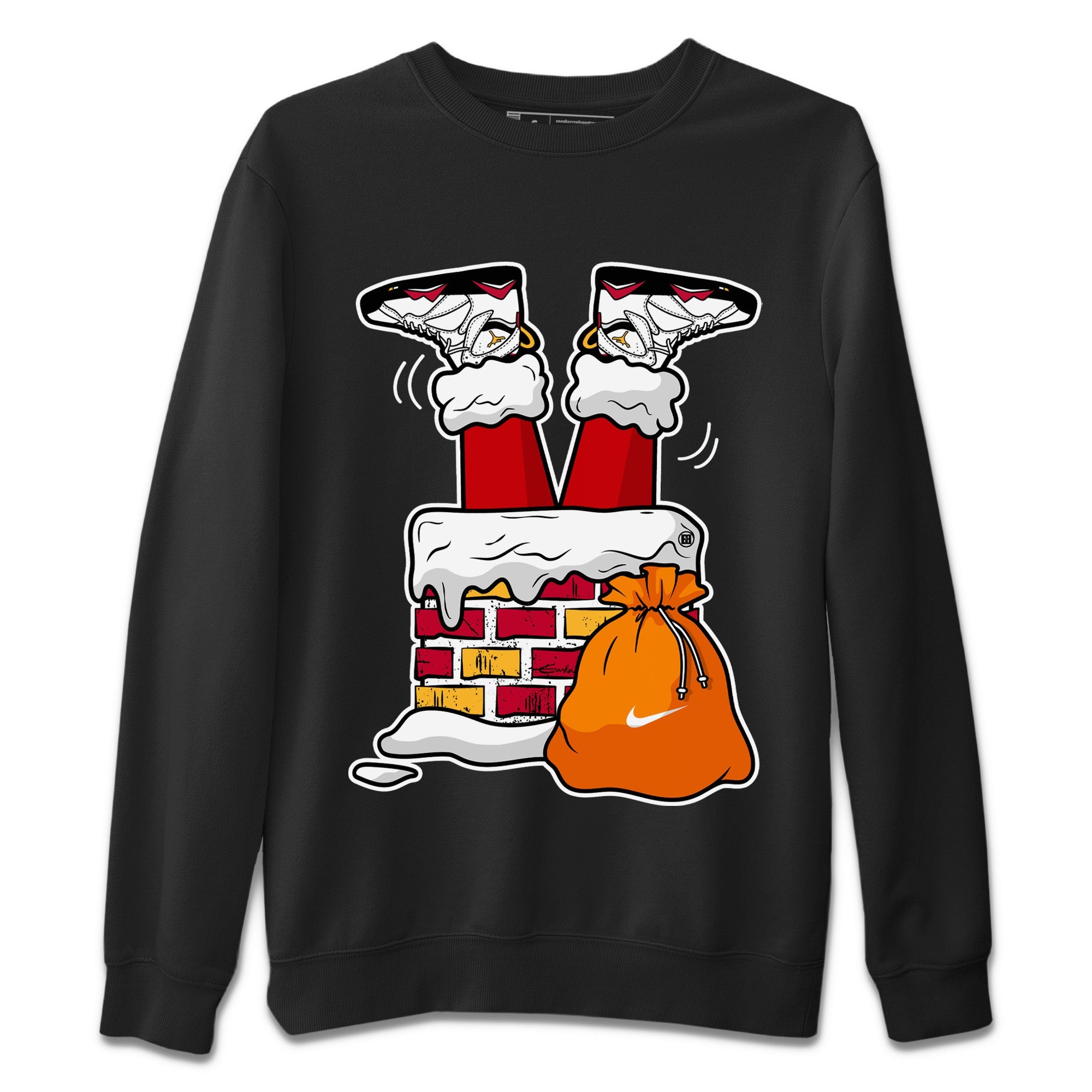 Santa Stuck In Chimney Unisex Tops - Air Jordan 7 Cardinal