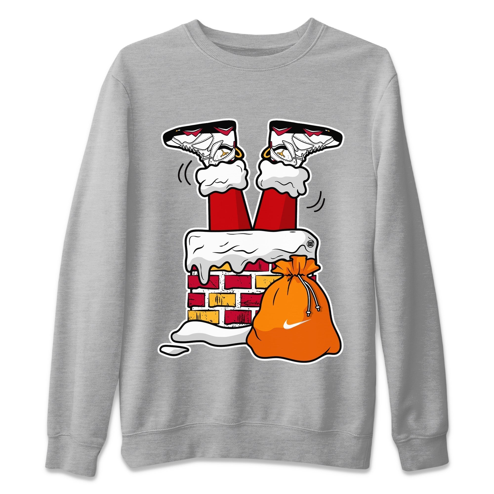 Santa Stuck In Chimney Unisex Tops - Air Jordan 7 Cardinal