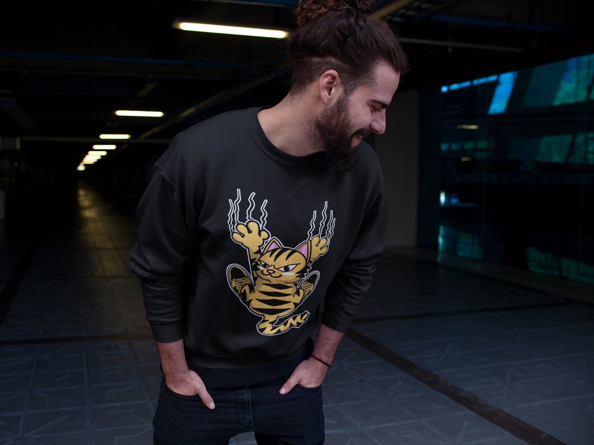 Scratching Cat Unisex Tops - Air Jordan 1 Pollen
