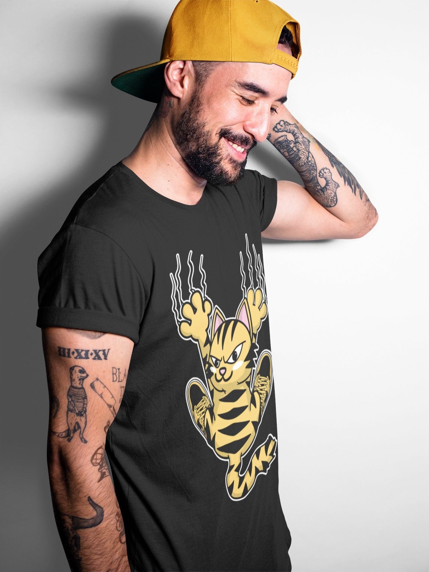 Scratching Cat Unisex Tops - Air Jordan 1 Pollen