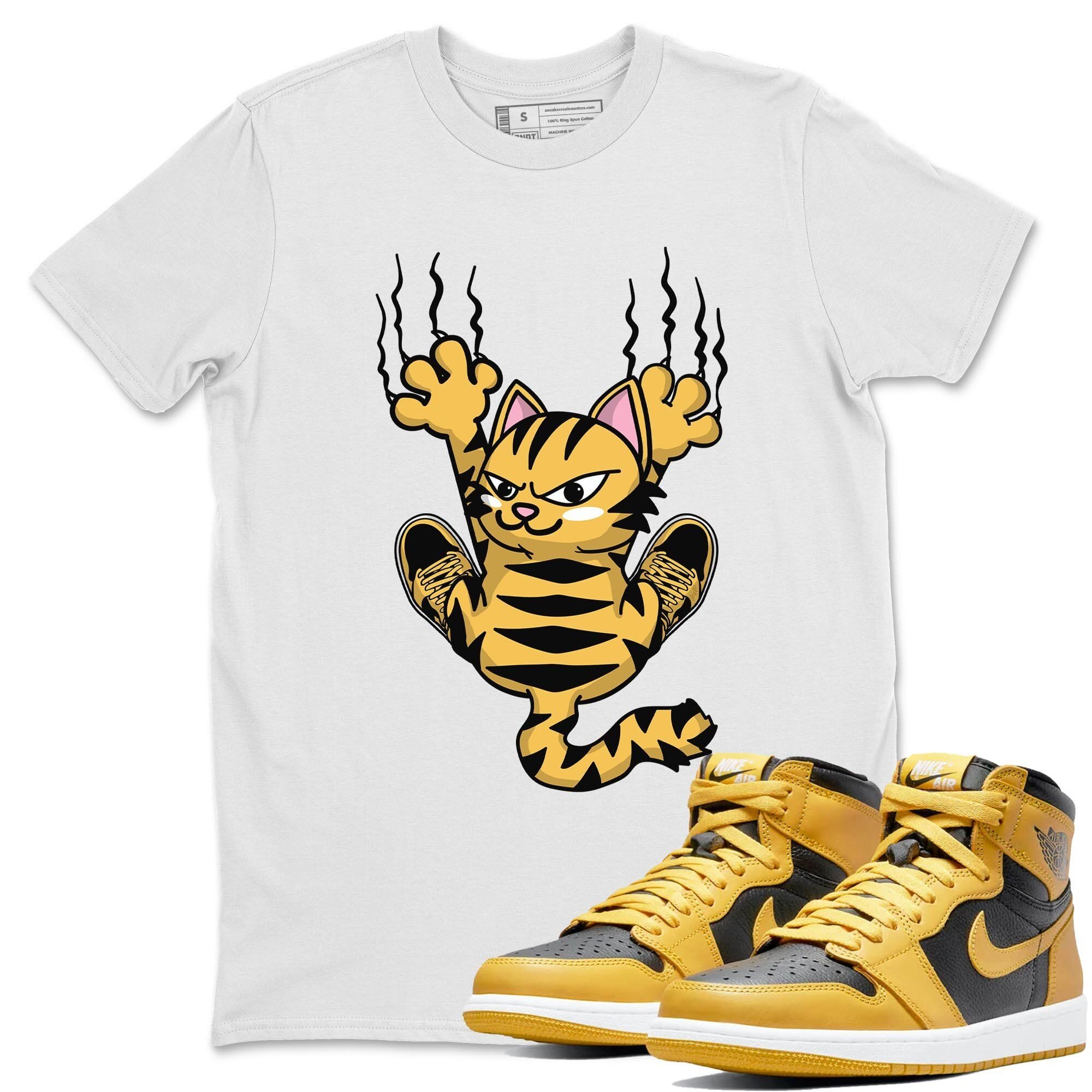 Scratching Cat Unisex Tops - Air Jordan 1 Pollen