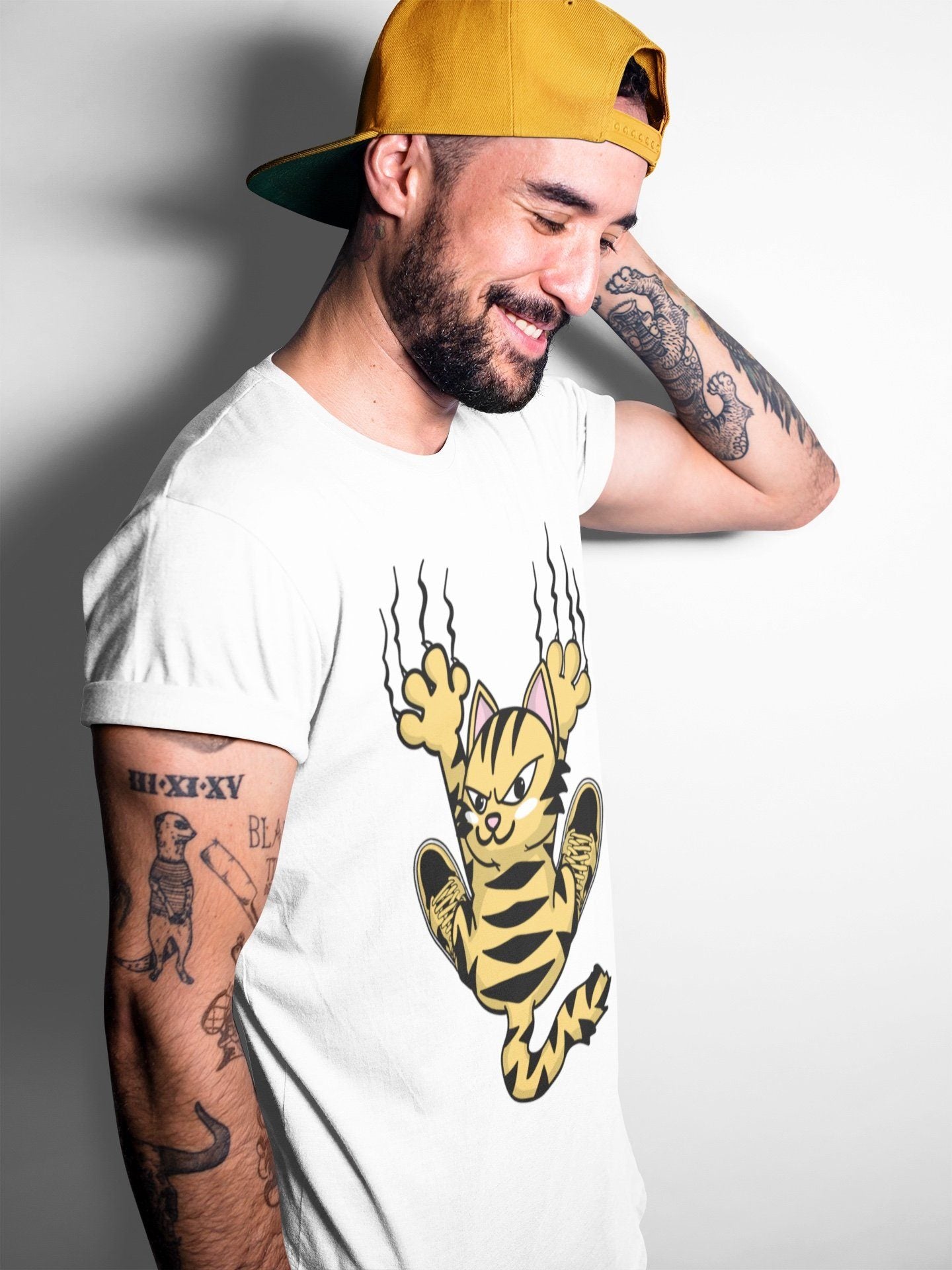 Scratching Cat Unisex Tops - Air Jordan 1 Pollen