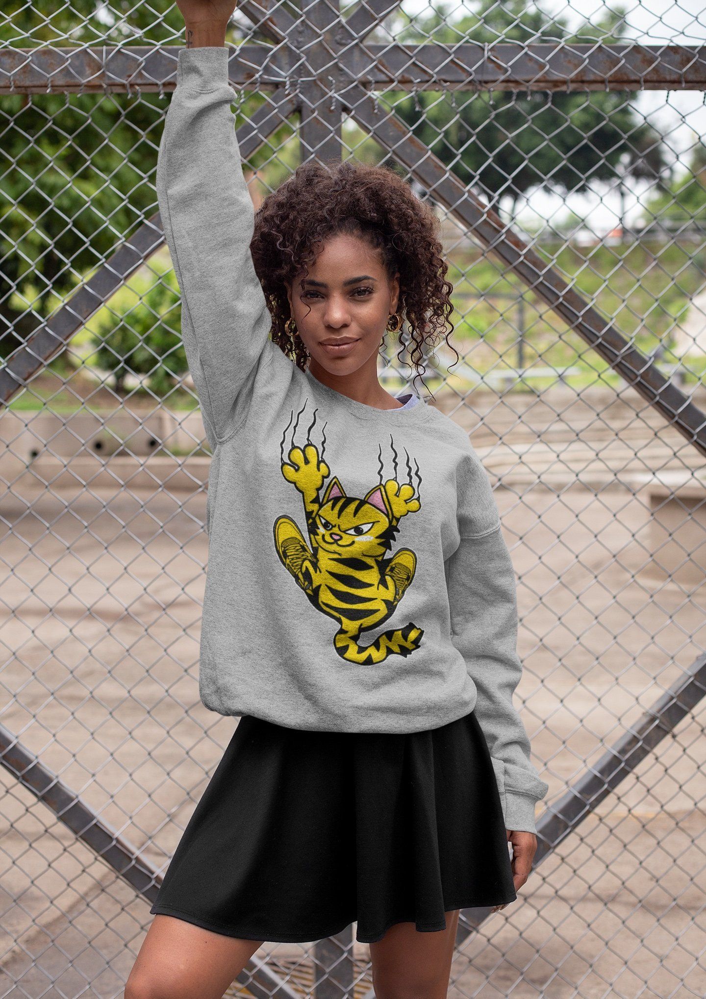 Scratching Cat Unisex Tops - Air Jordan 4 Lightning