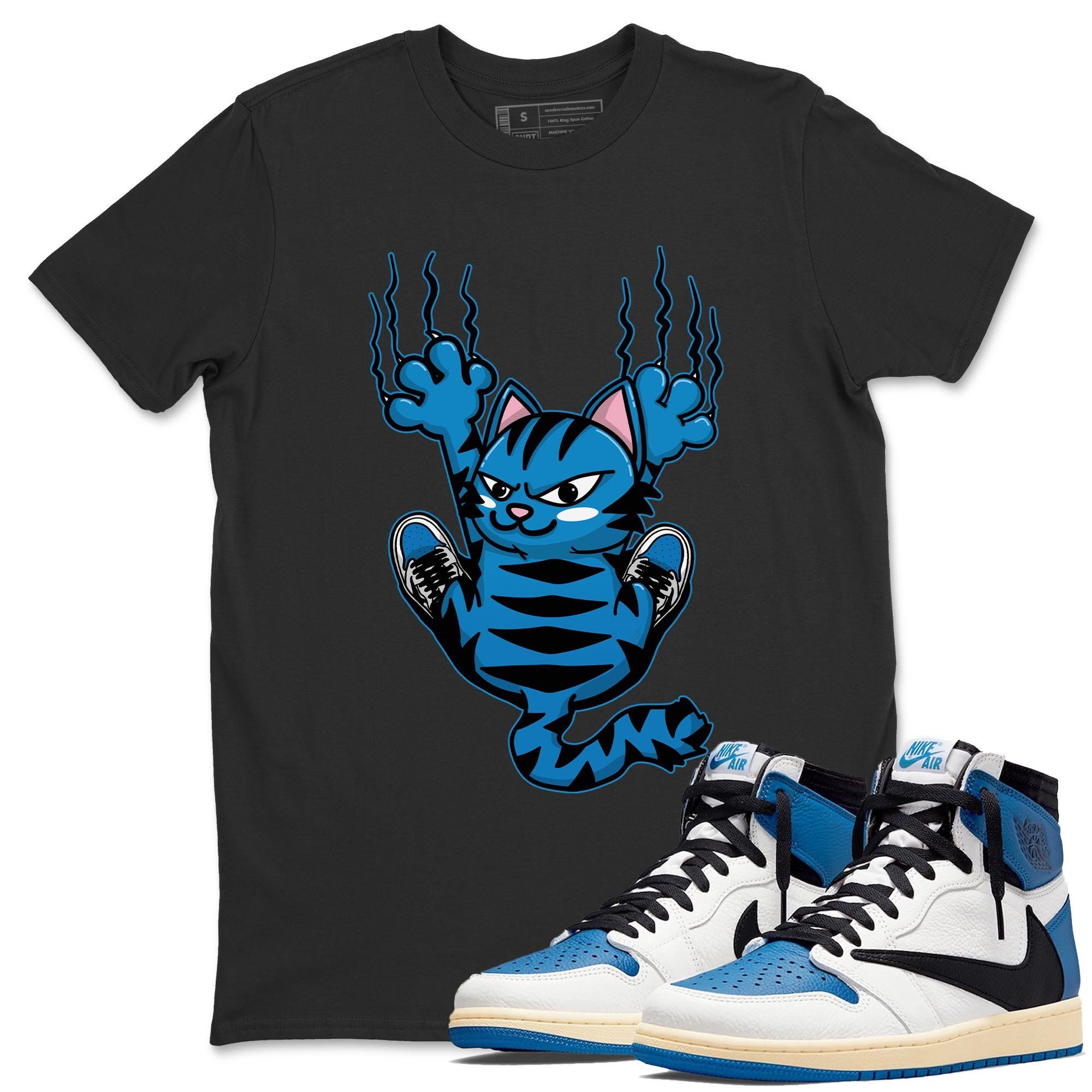 Scratching Cat Unisex Tops - Air Jordan 1 Travis Scott Fragment