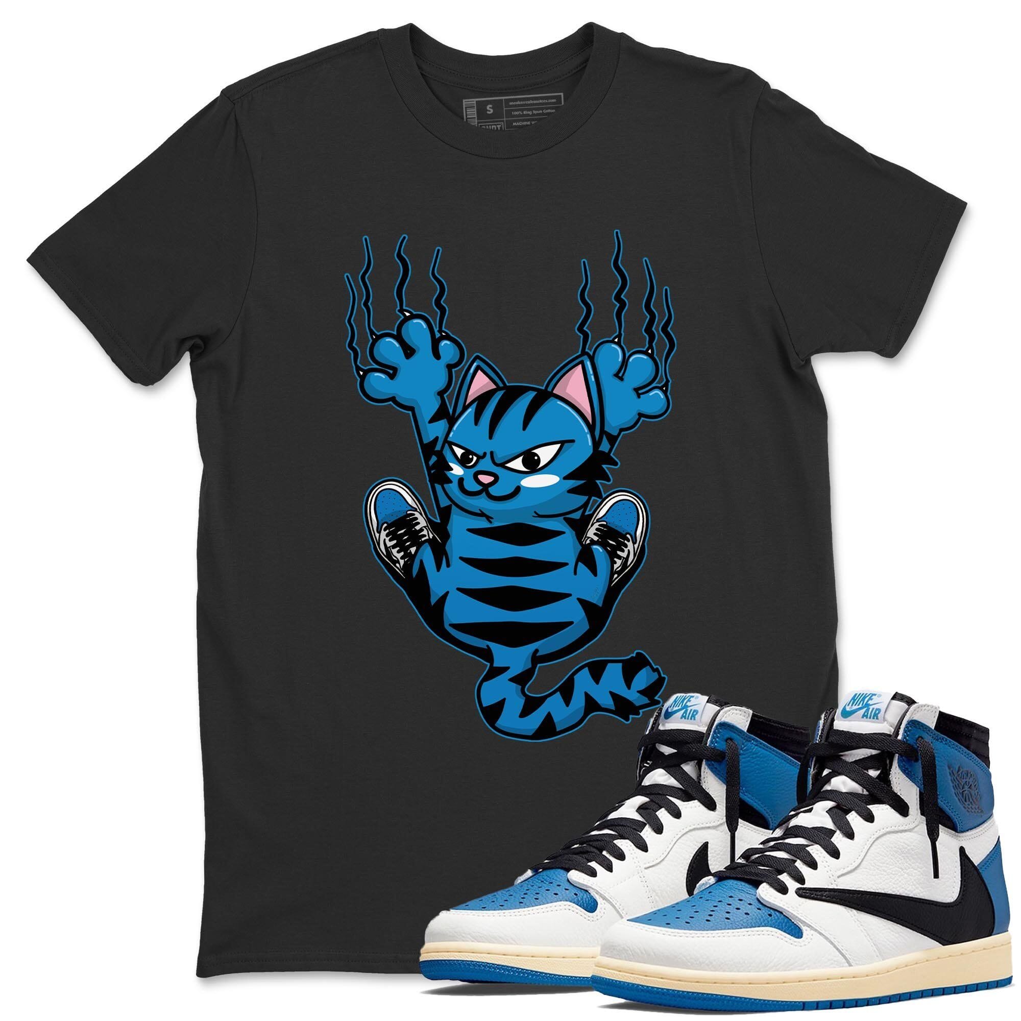 Scratching Cat Unisex Tops - Air Jordan 1 Travis Scott Fragment