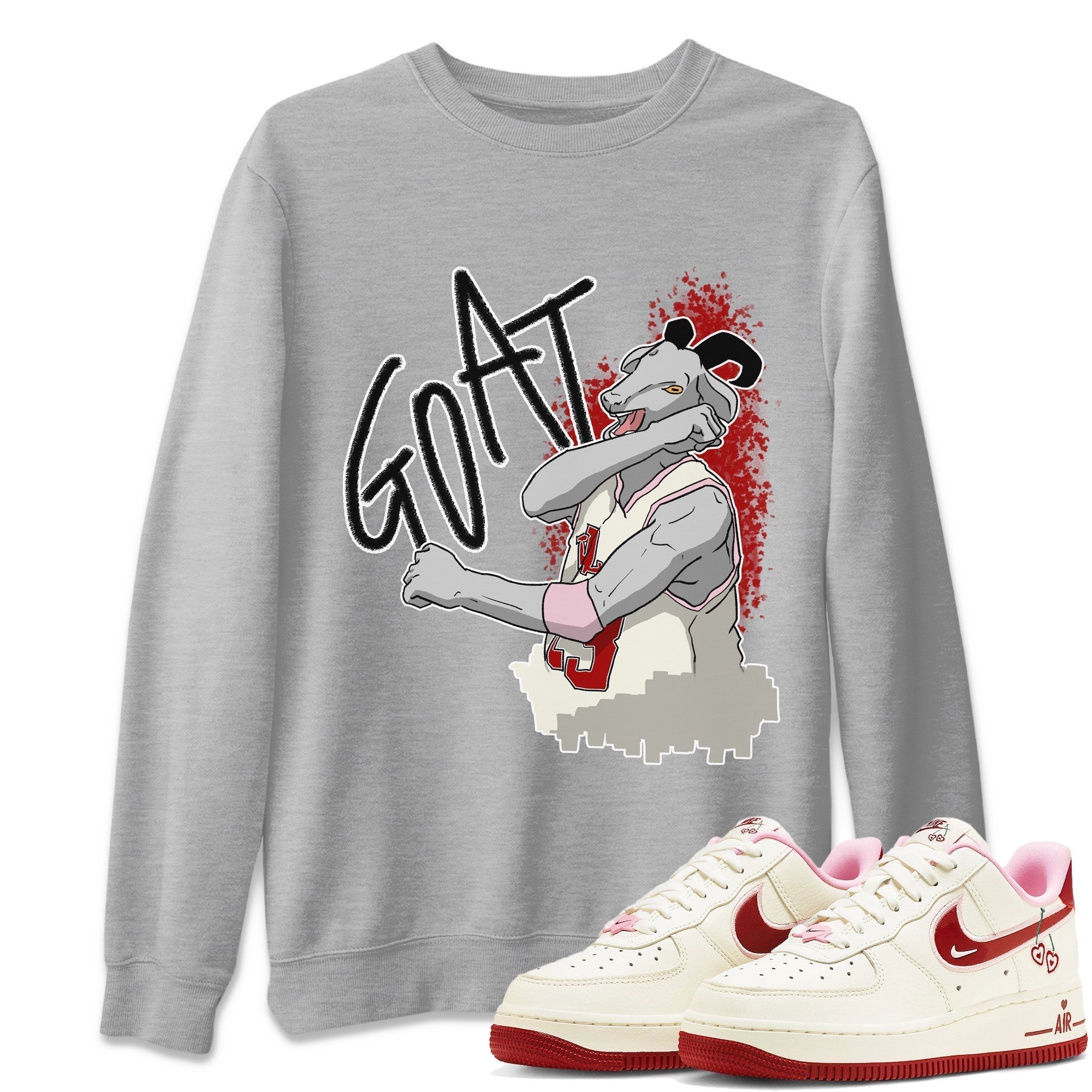 Screaming Goat Unisex Tops - Air Force 1 Valentines Day