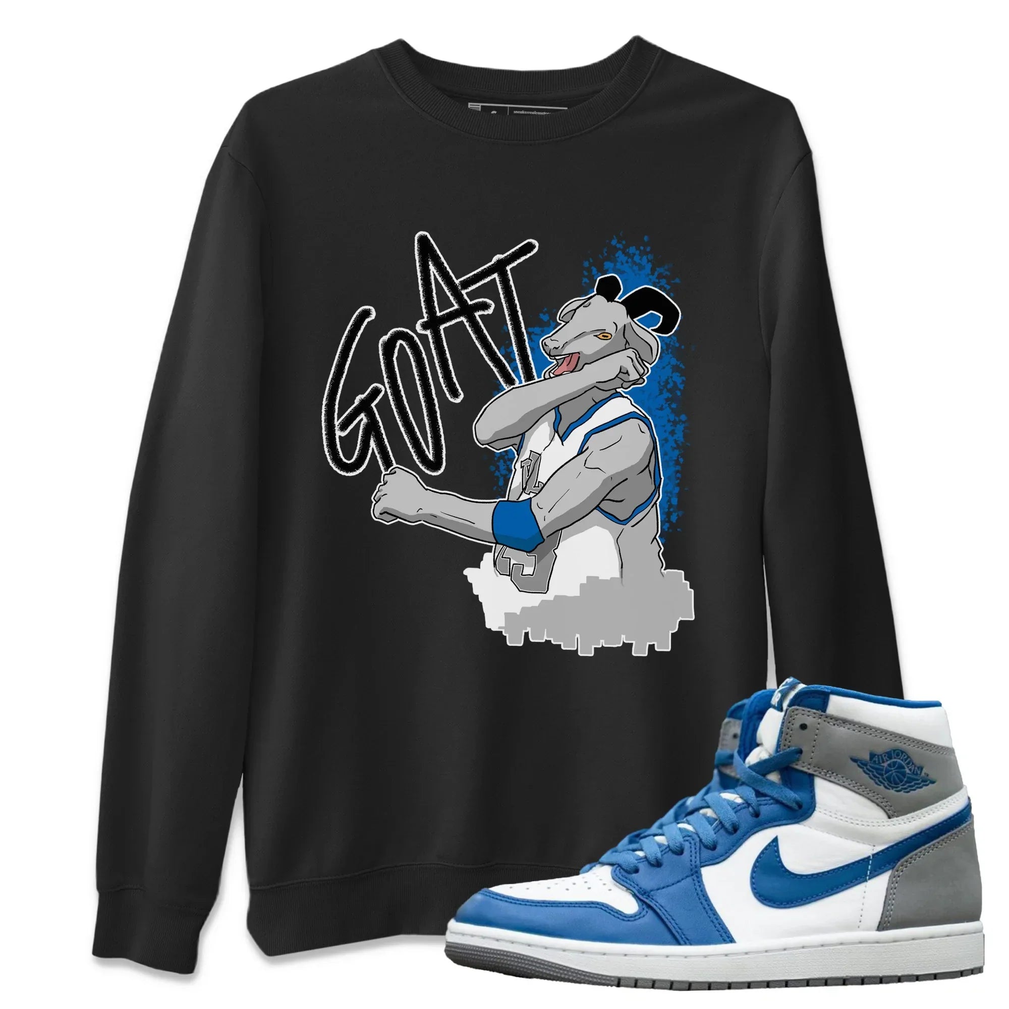 Screaming Goat Unisex Tops - Air Jordan 1 True Blue