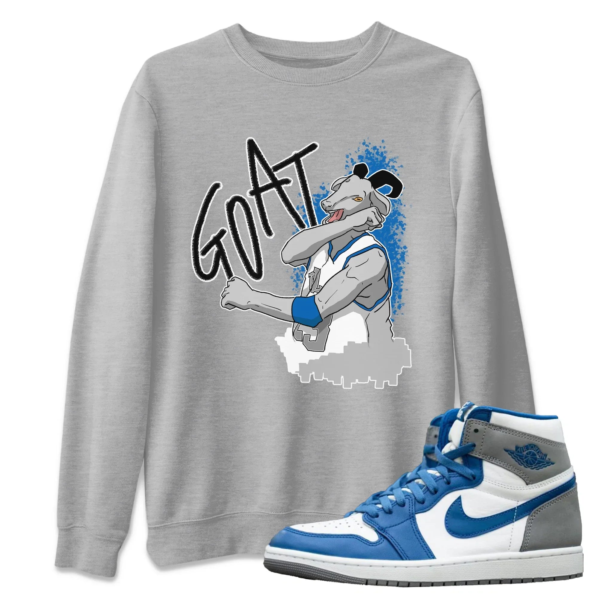 Screaming Goat Unisex Tops - Air Jordan 1 True Blue