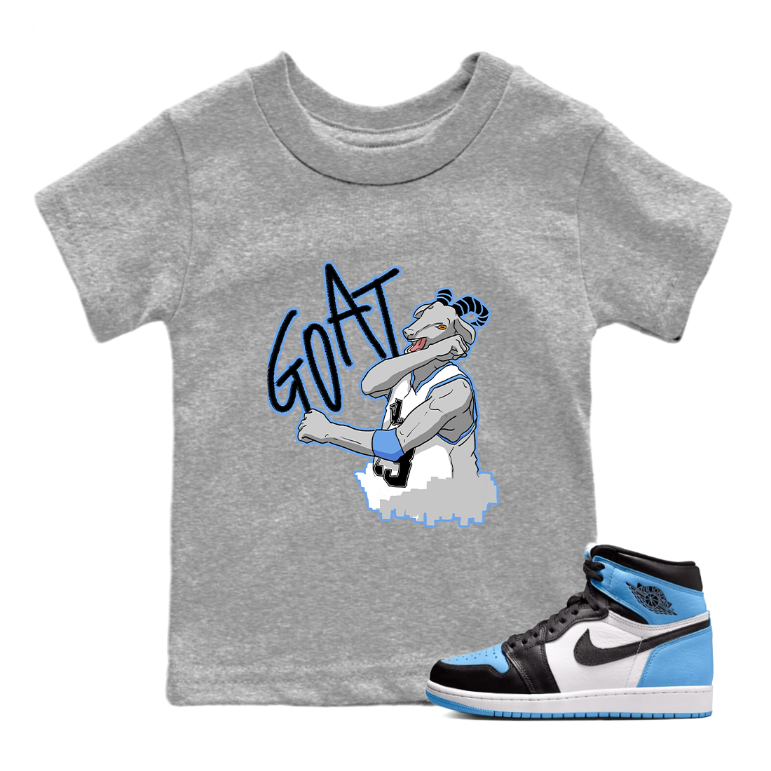 Screaming Goat Kids Tops - Air Jordan 1 UNC Toe
