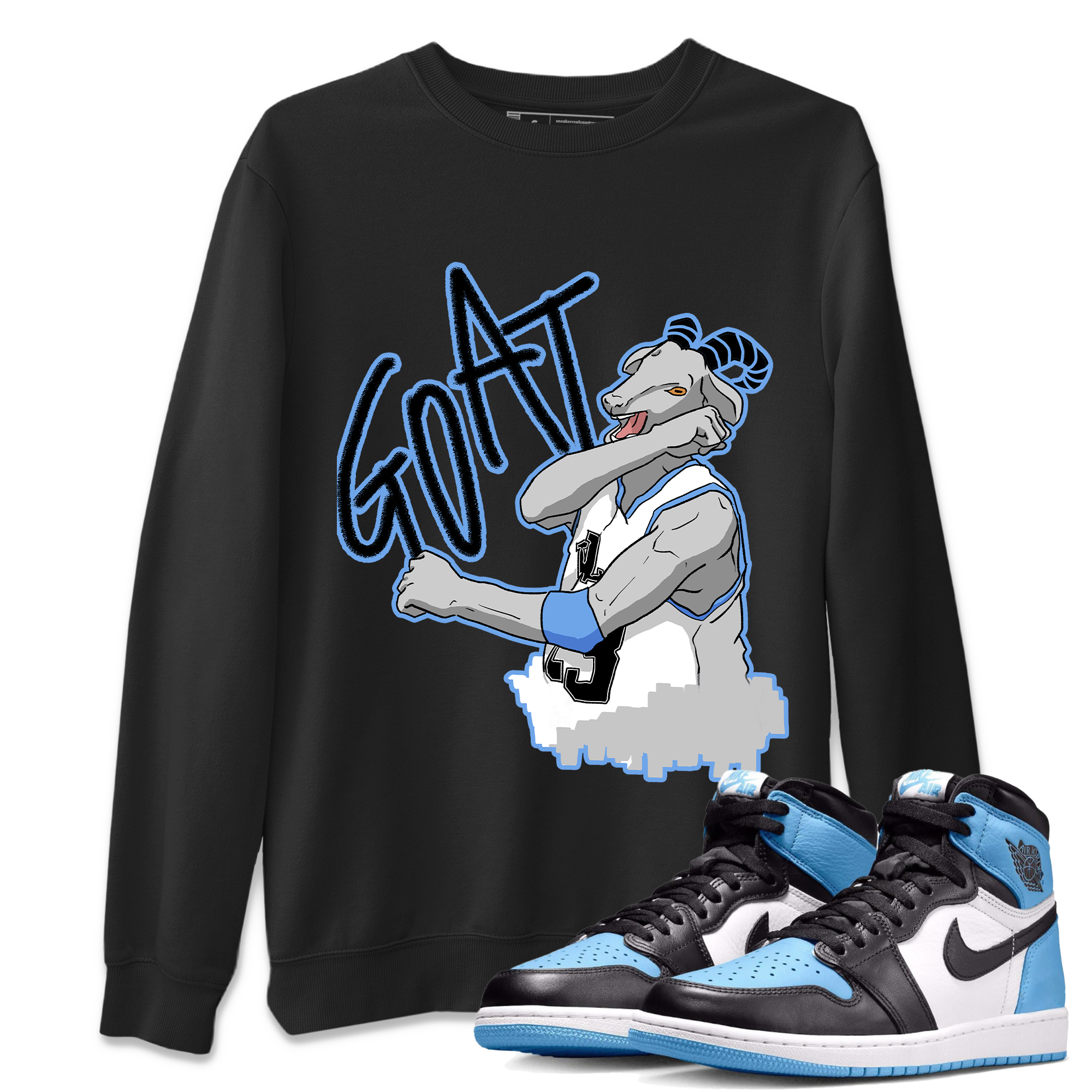Screaming Goat Unisex Tops - Air Jordan 1 UNC Toe