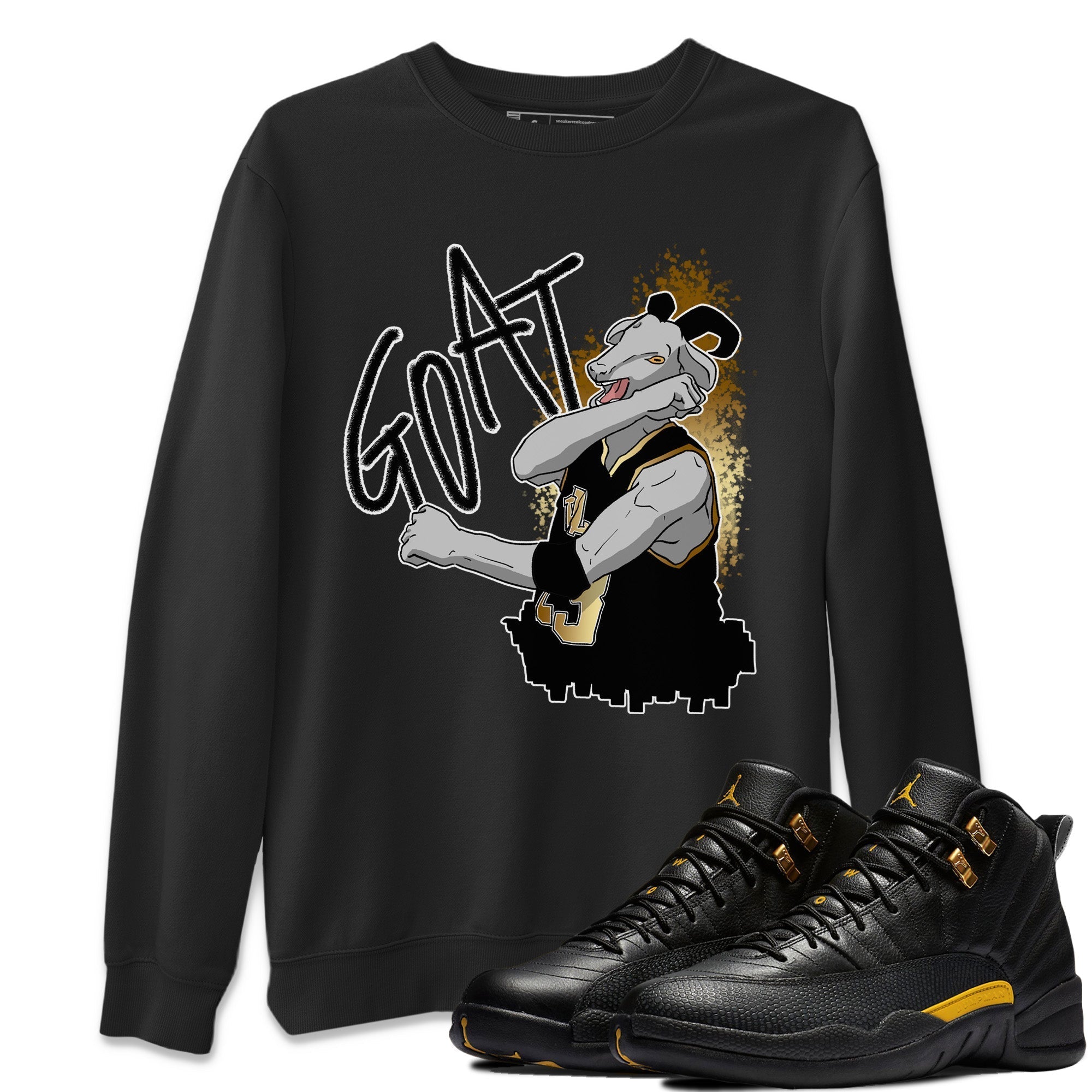 Screaming Goat Unisex Tops - Air Jordan 12 Black Taxi