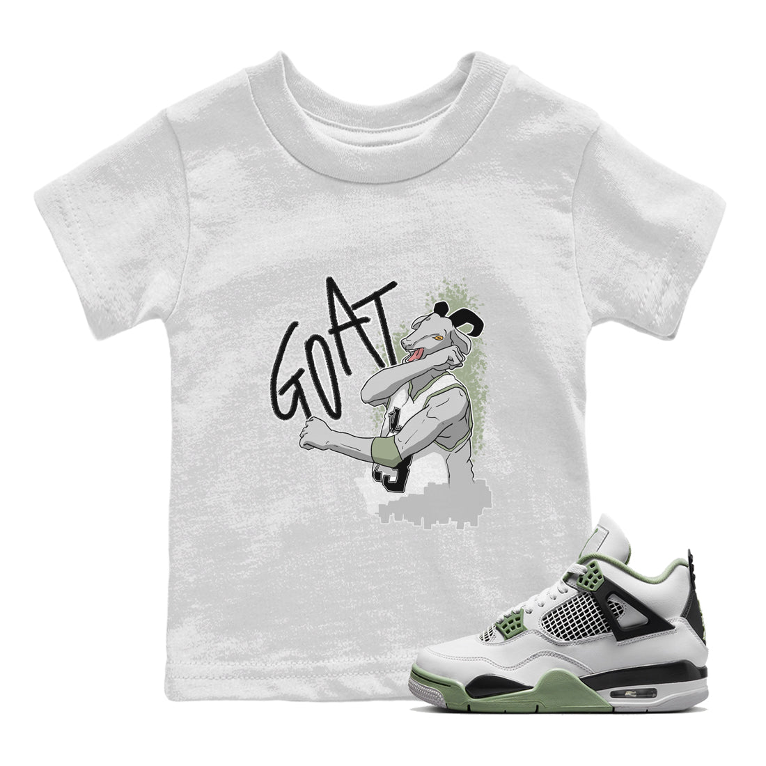 Screaming Goat Kids Tops - Air Jordan 4 Seafoam