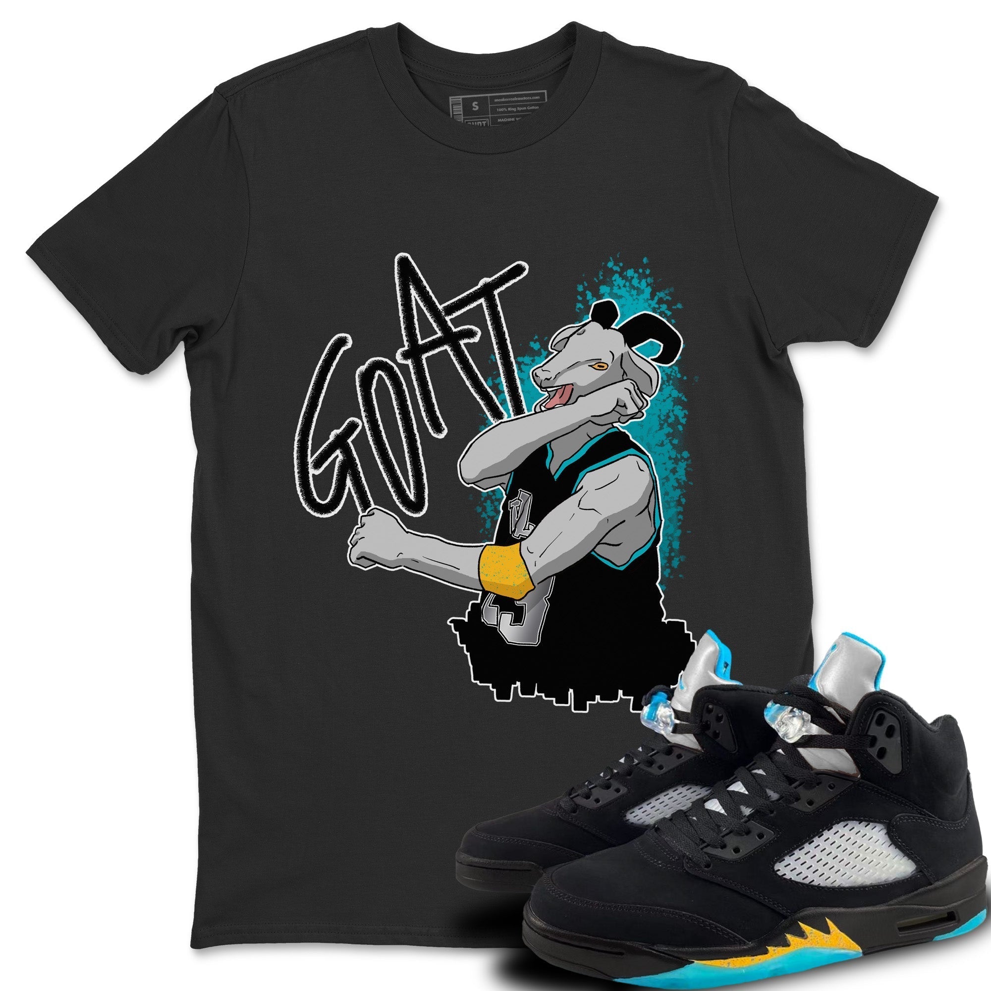 Screaming Goat Unisex Tops - Air Jordan 5 Aqua