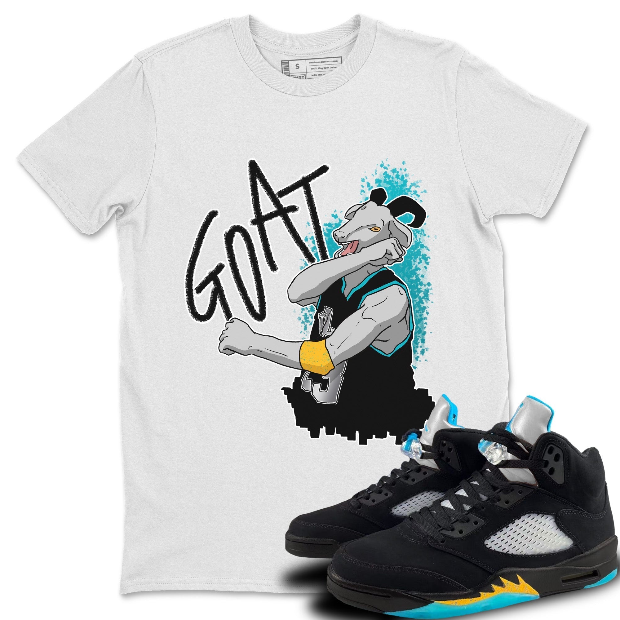 Screaming Goat Unisex Tops - Air Jordan 5 Aqua