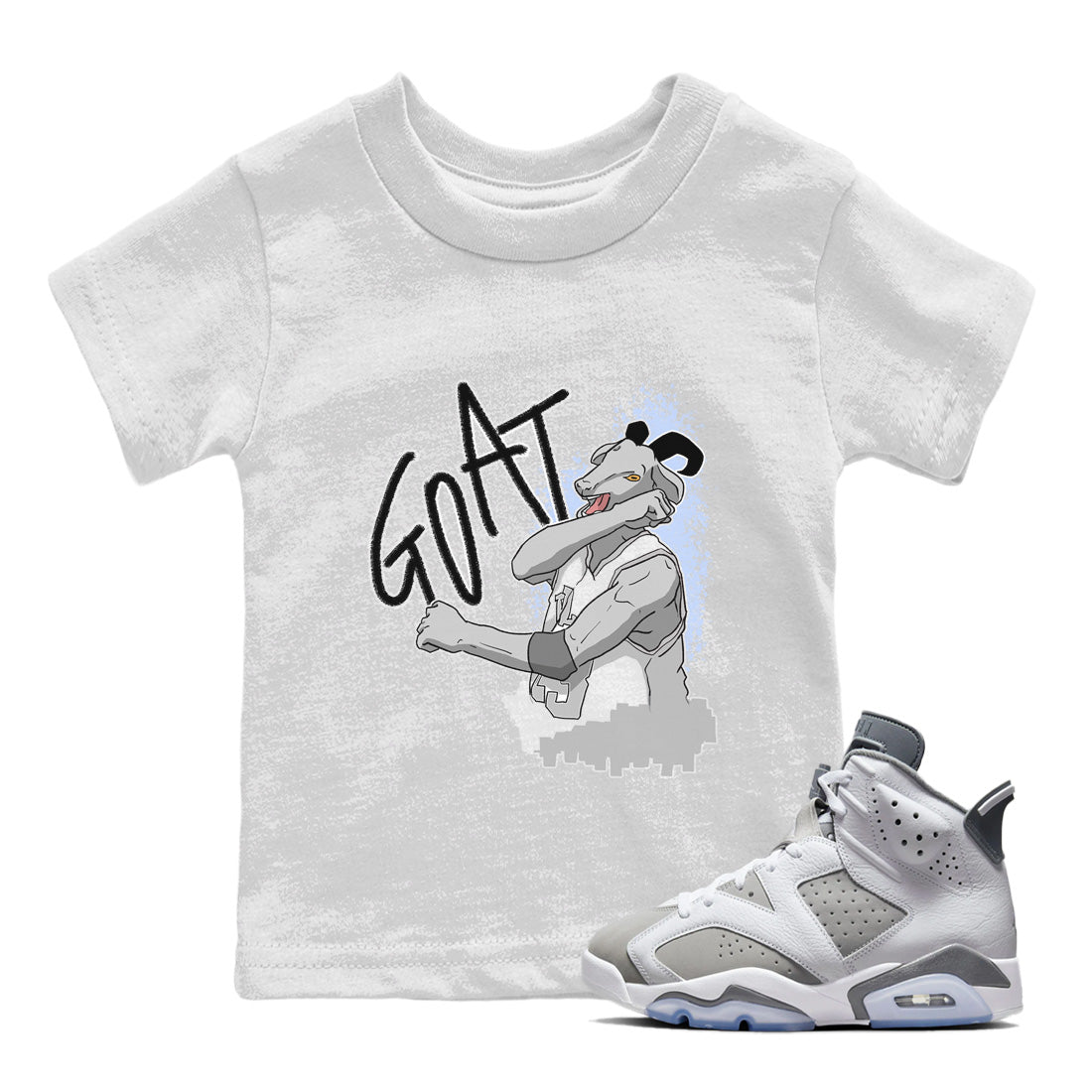 Screaming Goat Kids Tops - Air Jordan 6 Cool Grey