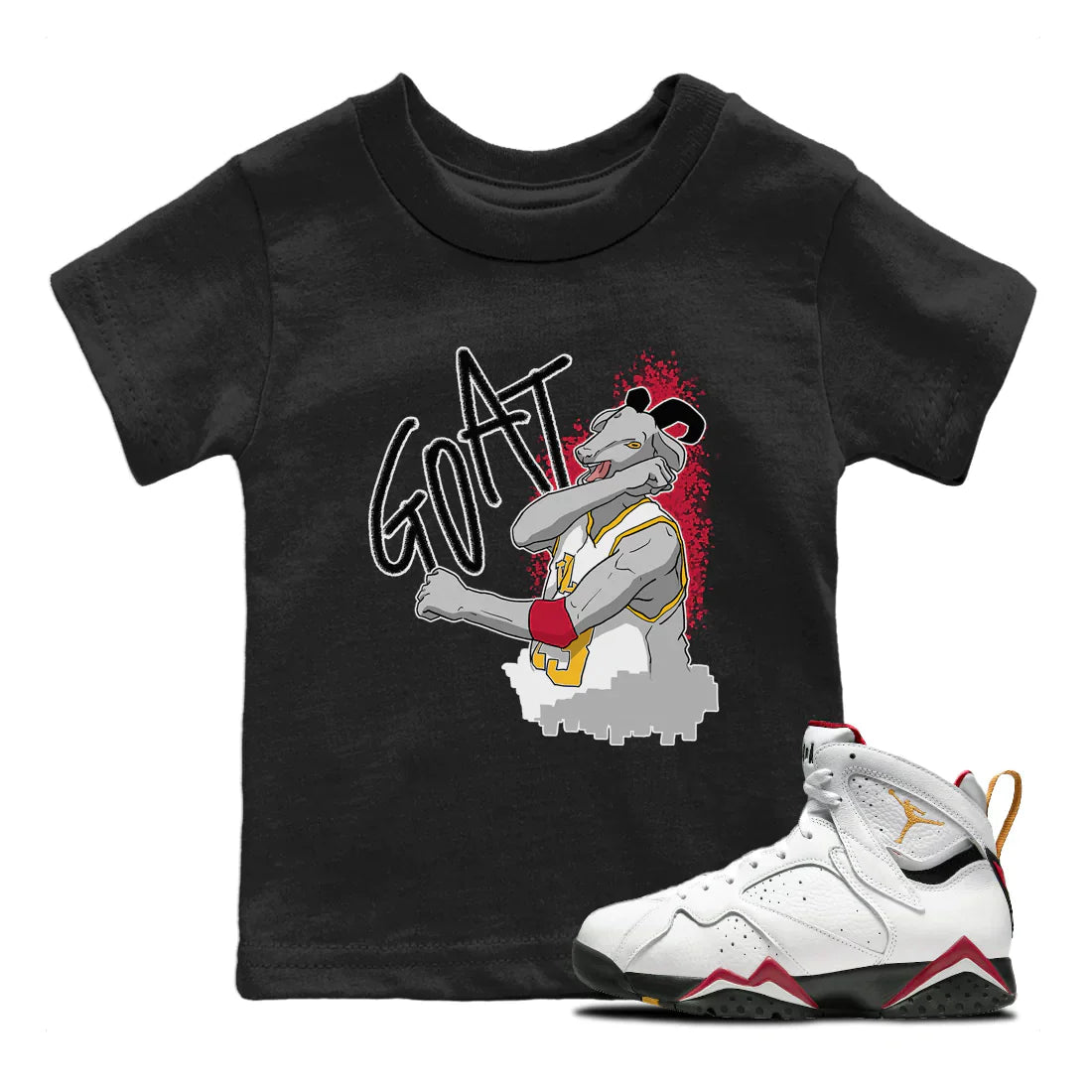 Screaming Goat Kids Tops - Air Jordan 7 Cardinal