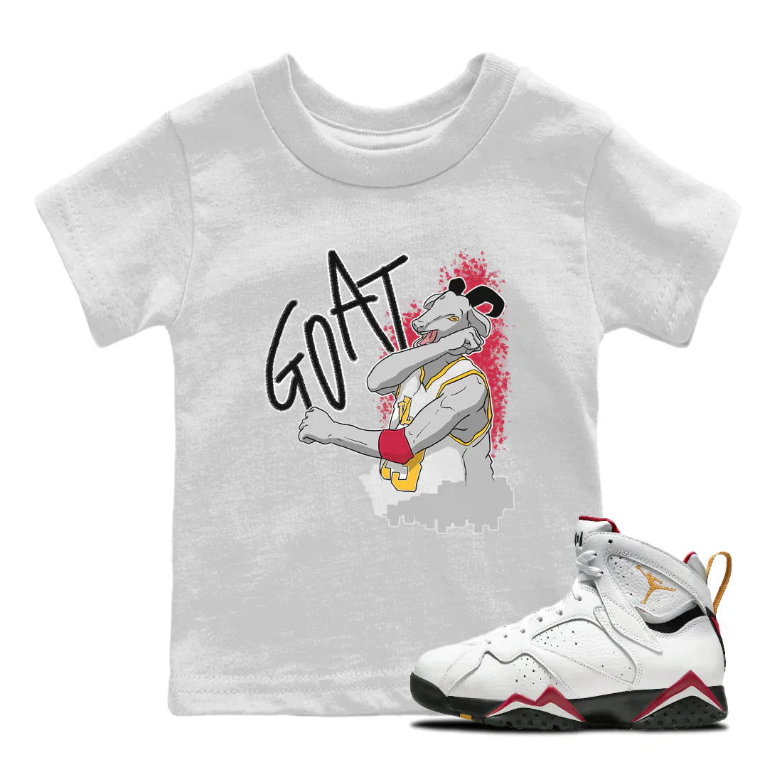 Screaming Goat Kids Tops - Air Jordan 7 Cardinal