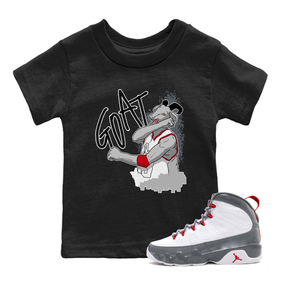 Screaming Goat Kids Tops - Air Jordan 9 Fire Red