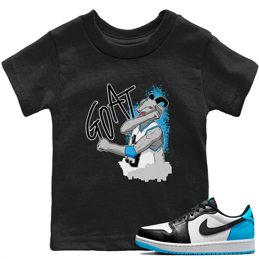 Screaming Goat Kids Tops - Air Jordan 1 Powder Blue