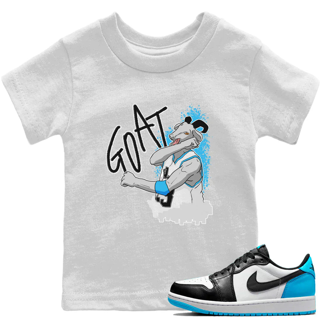 Screaming Goat Kids Tops - Air Jordan 1 Powder Blue
