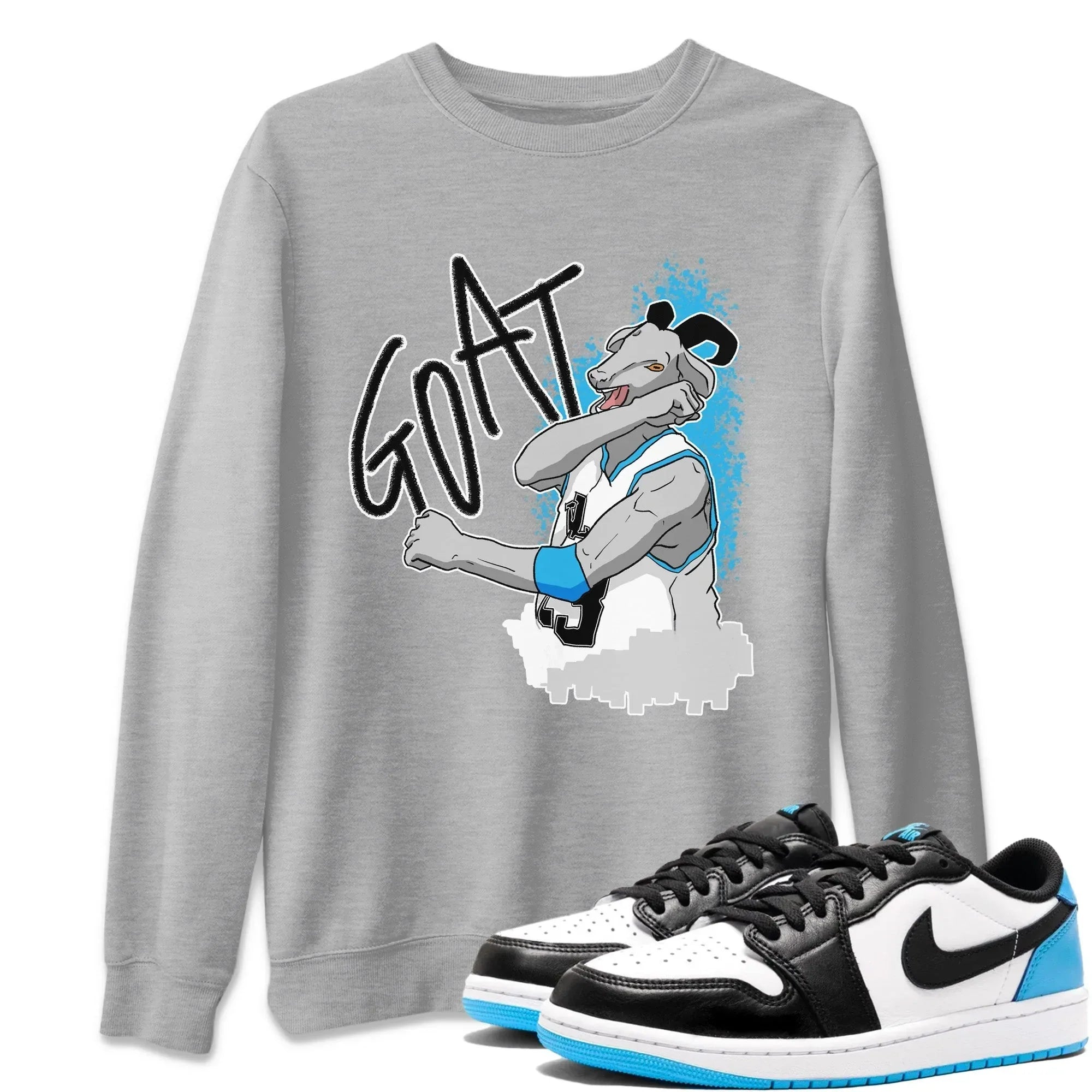 Screaming Goat Unisex Tops - Air Jordan 1 Powder Blue